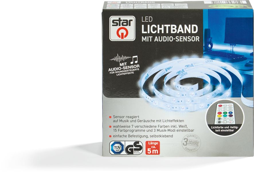 StarQ LED Strip 5m RGB + Musiksensor und digital - Bild 1