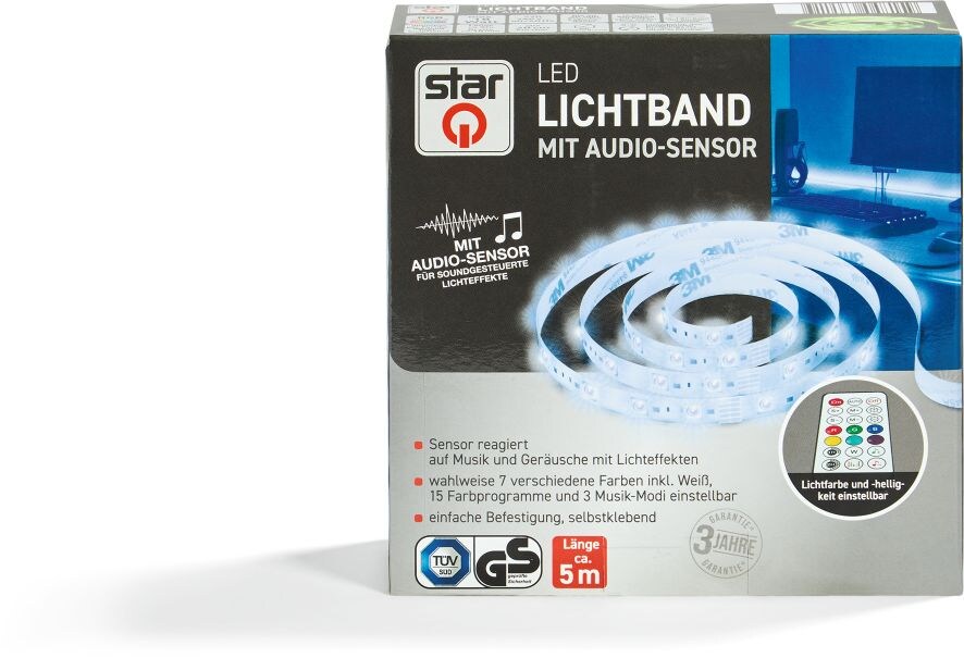 StarQ LED Strip 5m RGB + Musiksensor und digital | 04311536048159