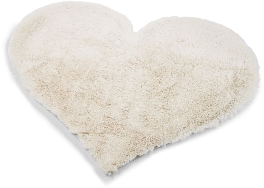 Dekor Herzformteppich - wei&szlig; - Bild 1