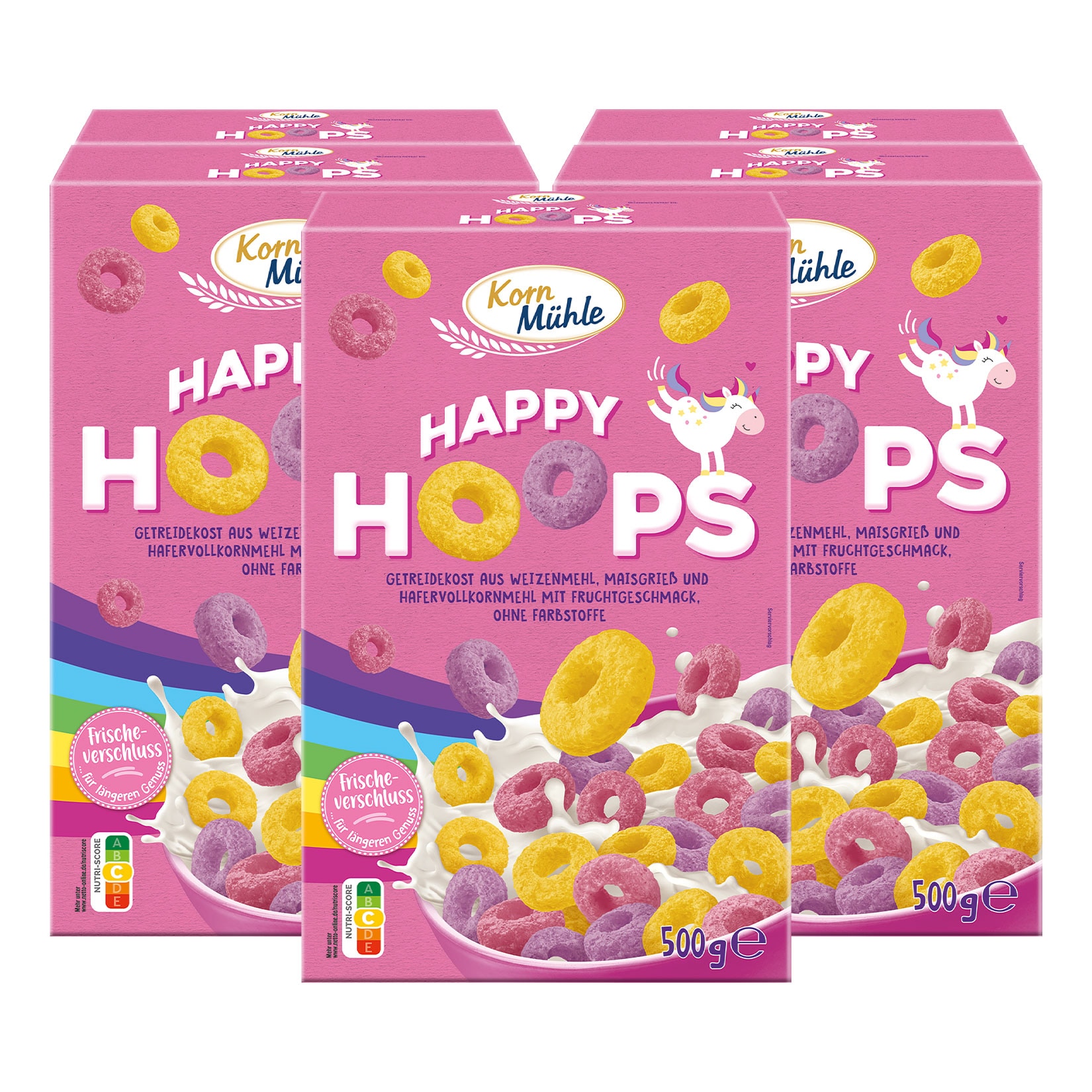 Kornm&uuml;hle Happy Hoops 500 g, 5er Pack - Bild 1