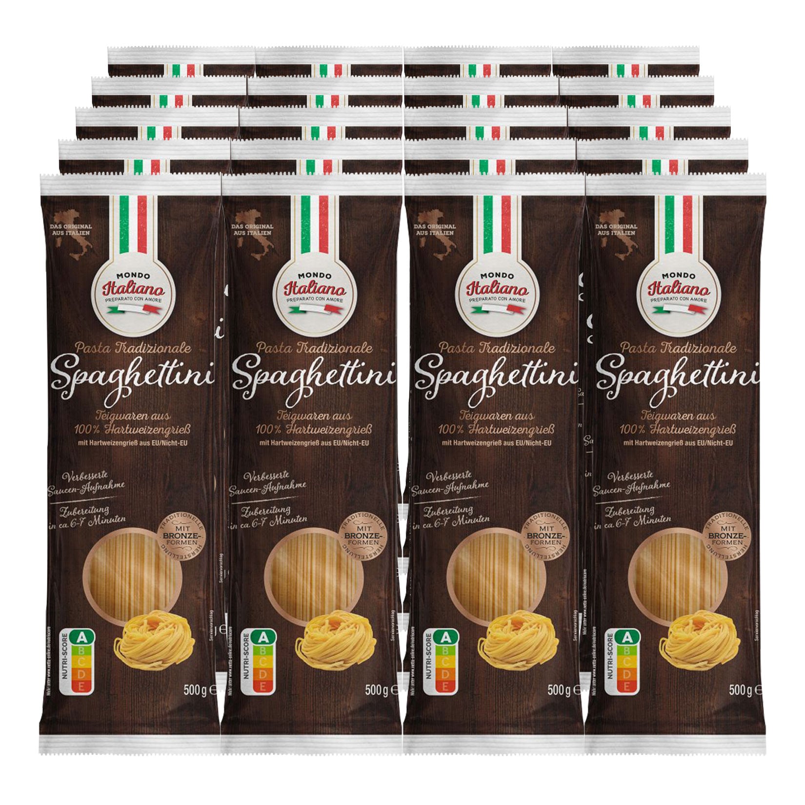 Mondo Italiano Spaghettini 500 g, 20er Pack - Bild 1