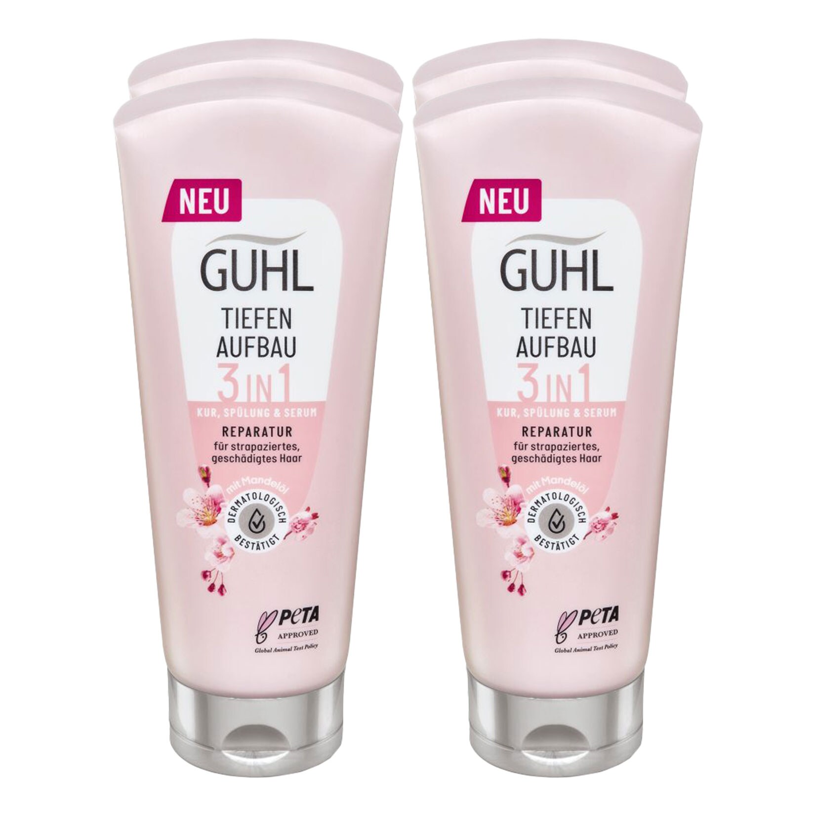 Guhl 3in1 Tiefenaufbau Kur, Sp&uuml;lung & Serum 200 ml, 4er Pack - Bild 1