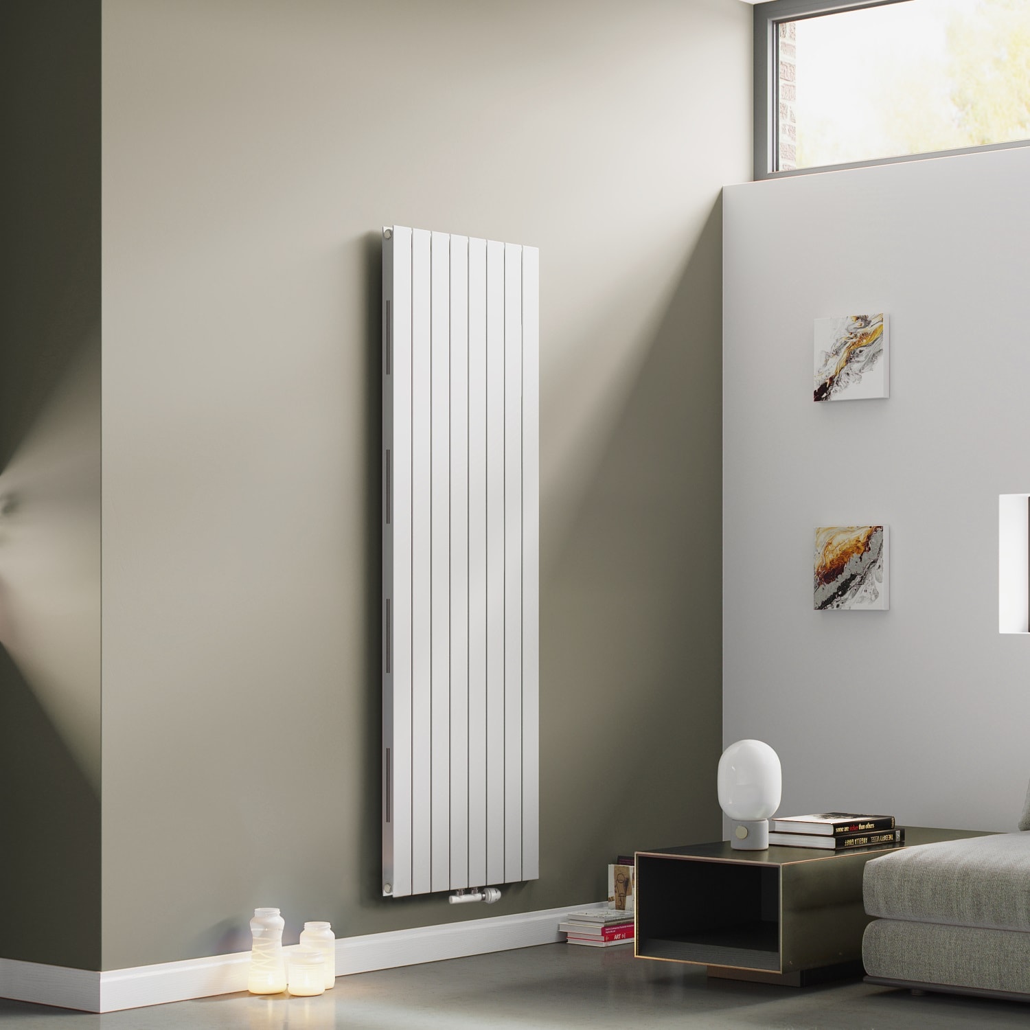 Ximax Raumheizk&ouml;rper P1 Duplex Slimline Deluxe 1800 mm x 295 mm 809 Watt Mittenanschluss Wei&szlig; RAL 9003 - Bild 1