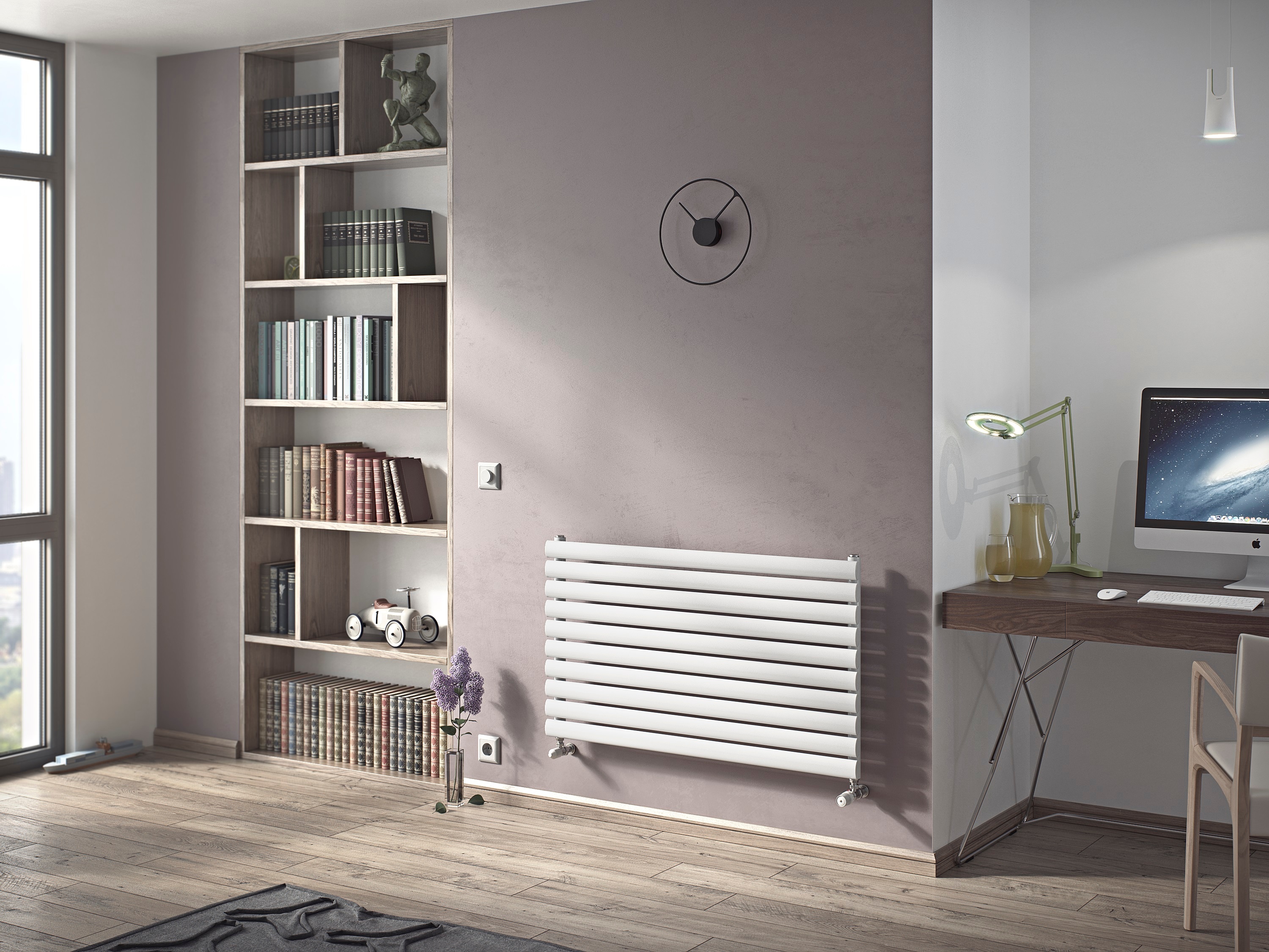 Ximax Raumheizk&ouml;rper Fortuna horizontal 584 mm x 1000 mm 629 Watt Wei&szlig; RAL 9003 - Bild 1