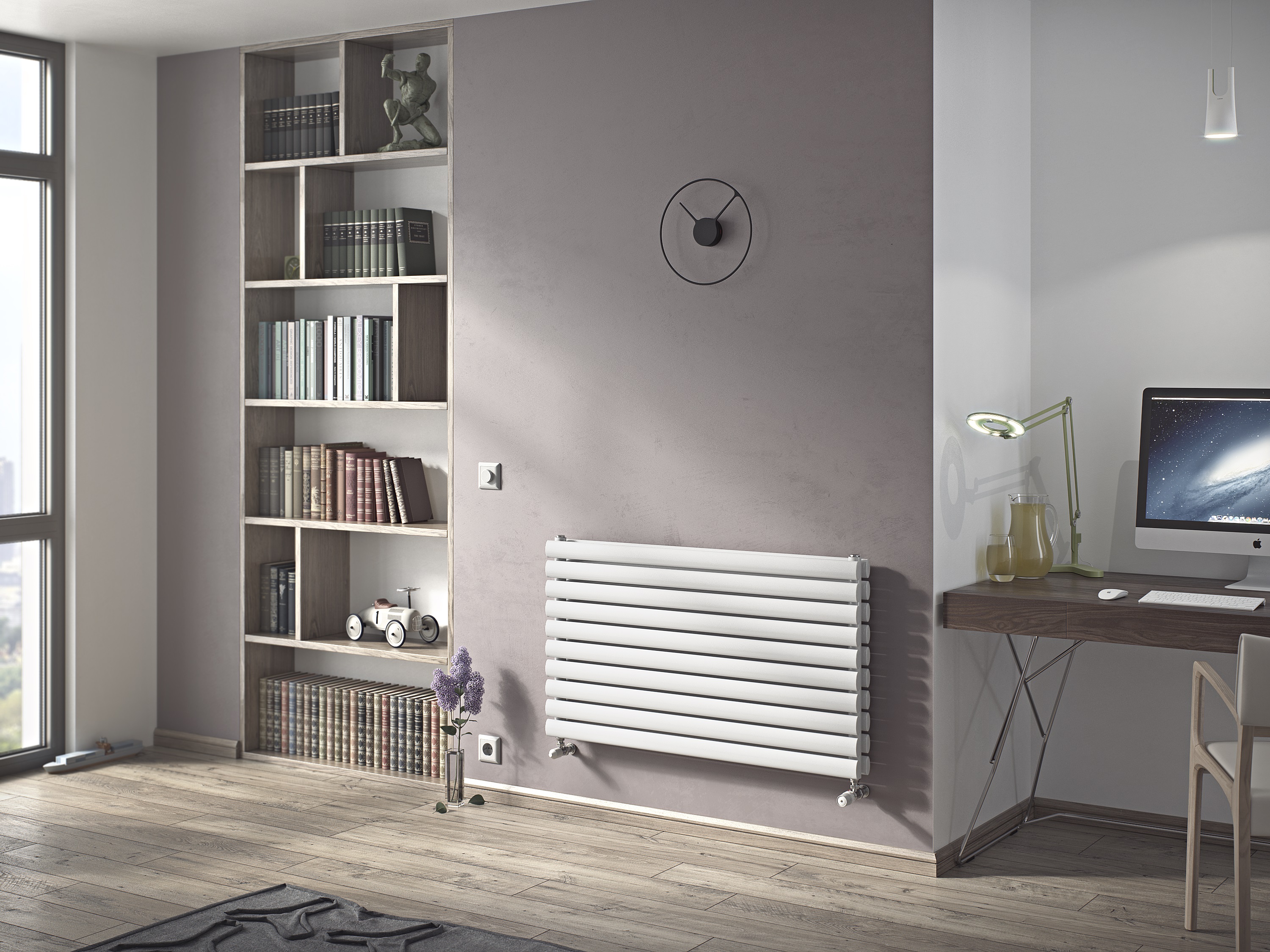 Ximax Raumheizk&ouml;rper Fortuna Duplex horizontal 584 mm x 1000 mm 995 Watt Wei&szlig; RAL 9003 - Bild 1