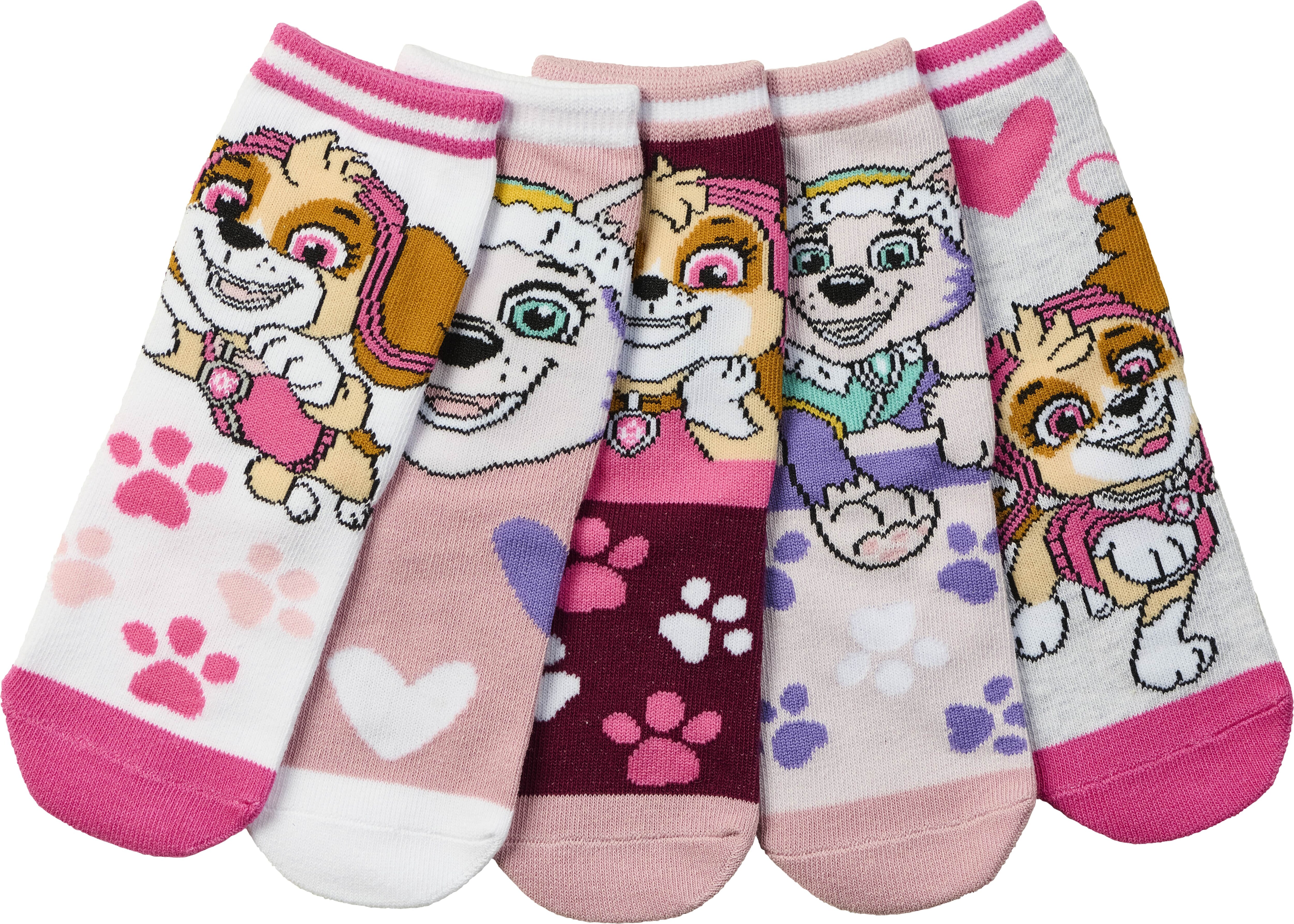 M&auml;dchen Socken Lizenz - 5Stk, Paw Patrol, 23/26 - Bild 1