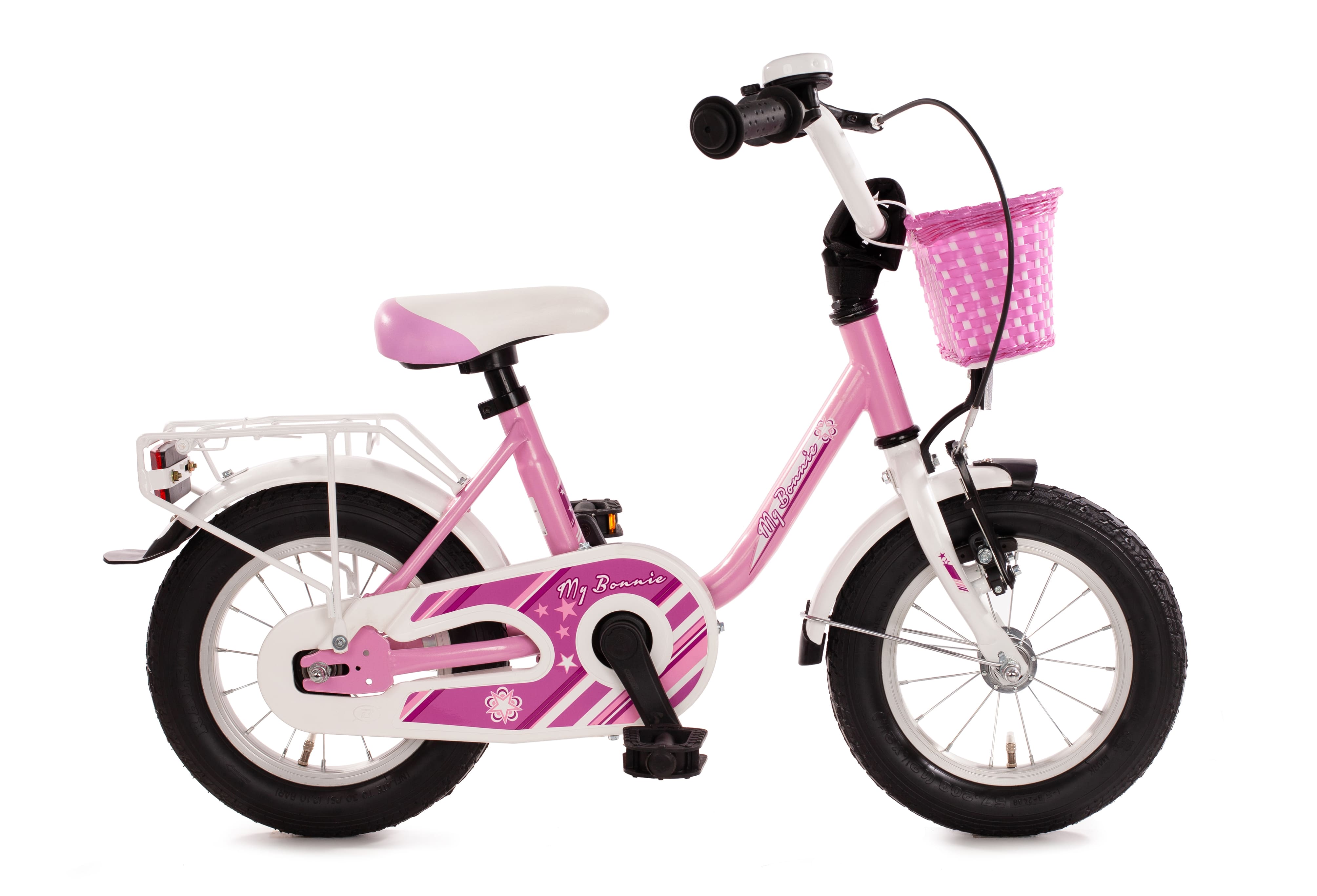 Bachtenkirch 12" Kinderfahrrad "MY BONNIE" rosa/ wei&szlig; - Bild 1