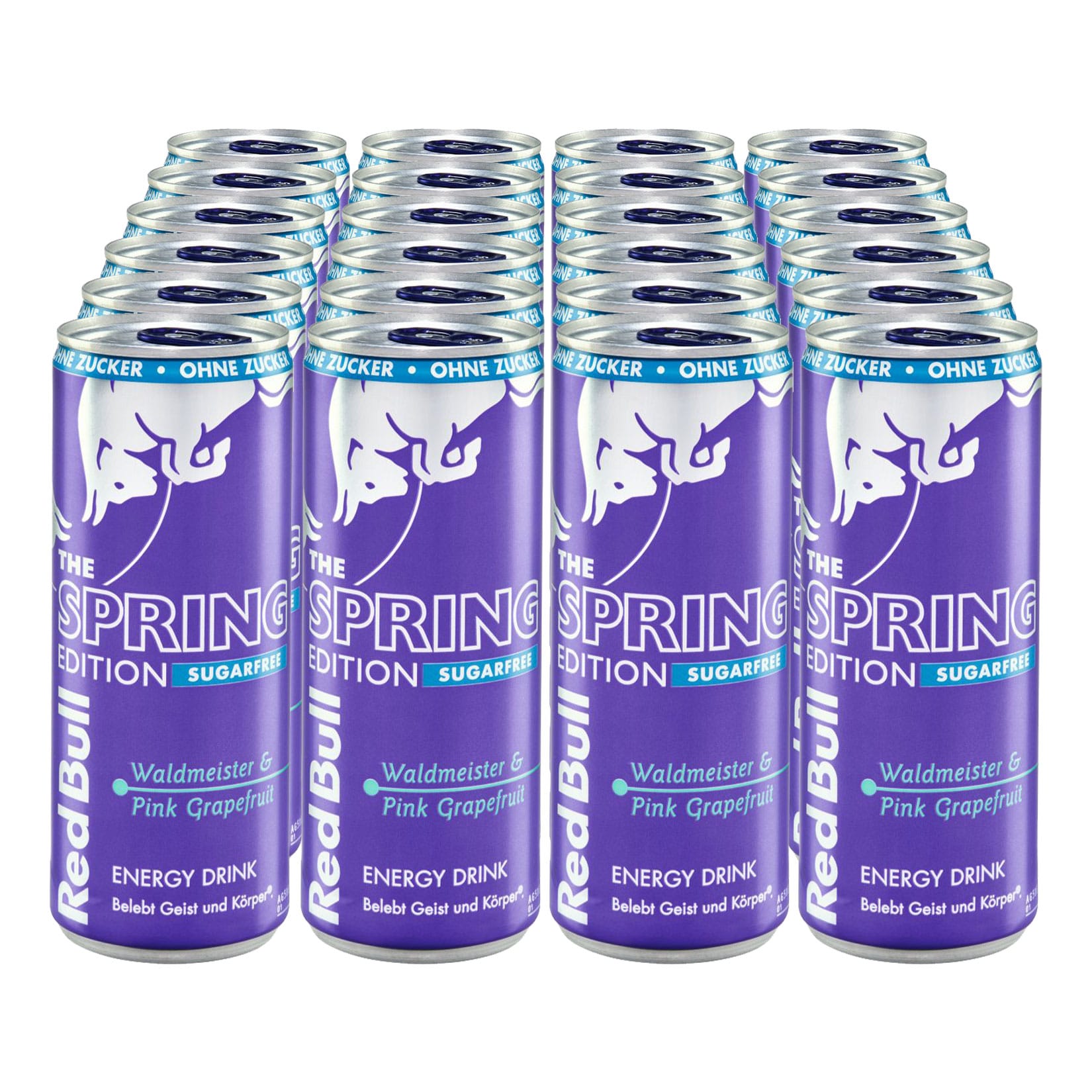 Red Bull Energy Drink Waldmeister & Pink Grapefruit Sugarfree 0,25 Liter Dose, 24er Pack - Bild 1