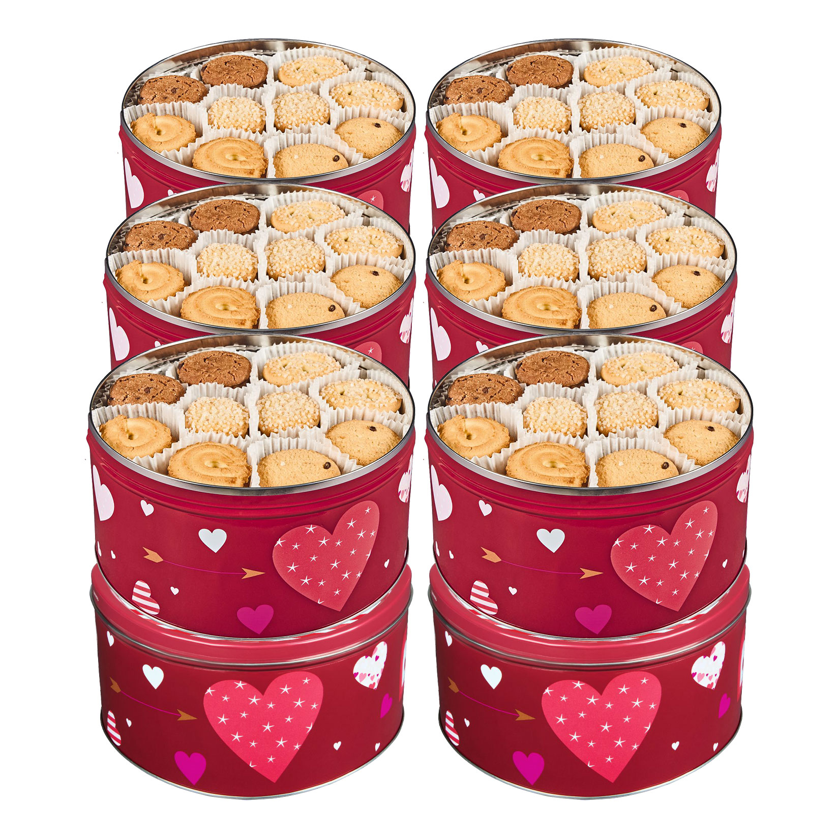 Biscuit International D&auml;nische Buttercookies & Chocochip 750 g, 12er Pack - Bild 1