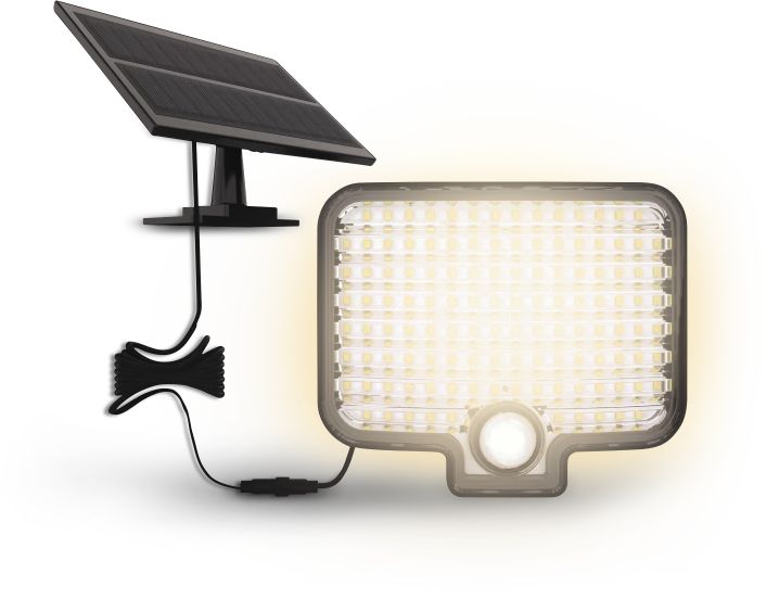 EZ Solar PRO LED Solar Wandlicht mit externem Solarpanel - Bild 1