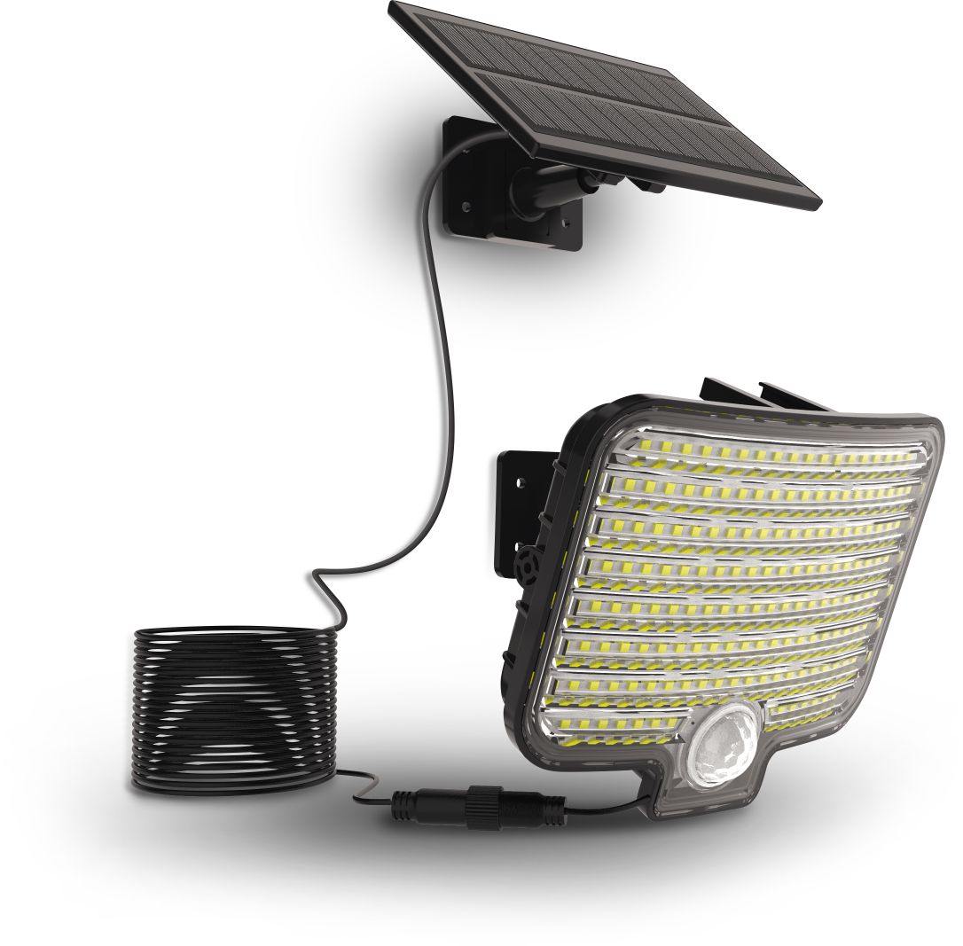 EZ Solar PRO LED Solar Wandlicht mit externem Solarpanel