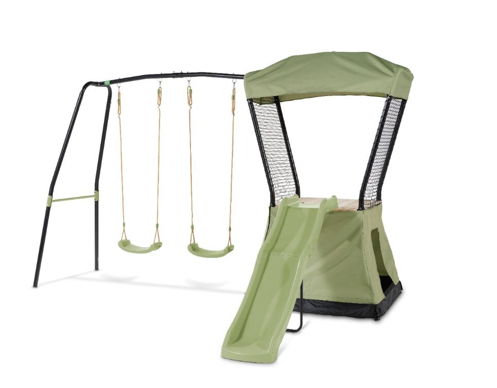 EXIT Ivy Spielturm mit Rutsche und Doppelschaukel | 08720791619817