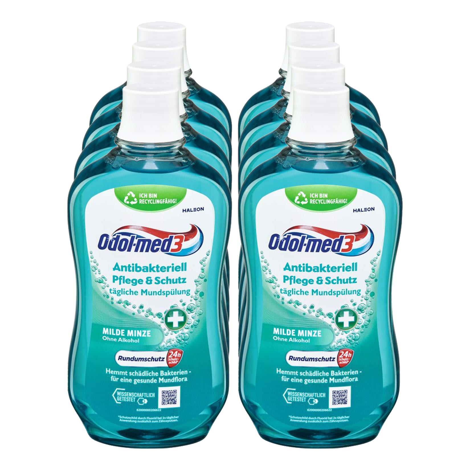 Odol-med 3 Mundsp&uuml;lung Antibakteriell 500 ml, 8er Pack - Bild 1