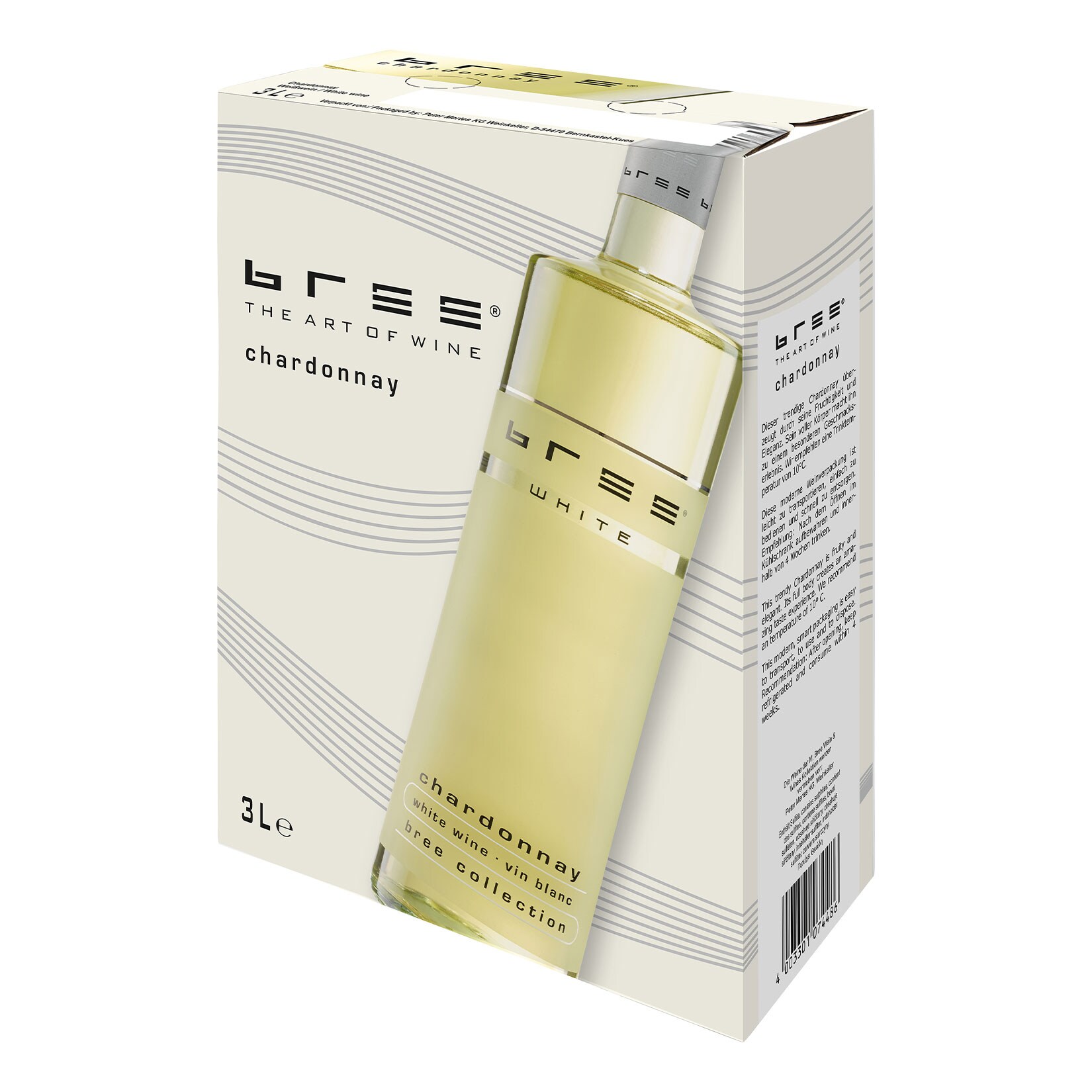 Bree Chardonnay 12,0 % vol 3 Liter Bag in Box – Inhalt: 2 Flaschen | 04003301074486