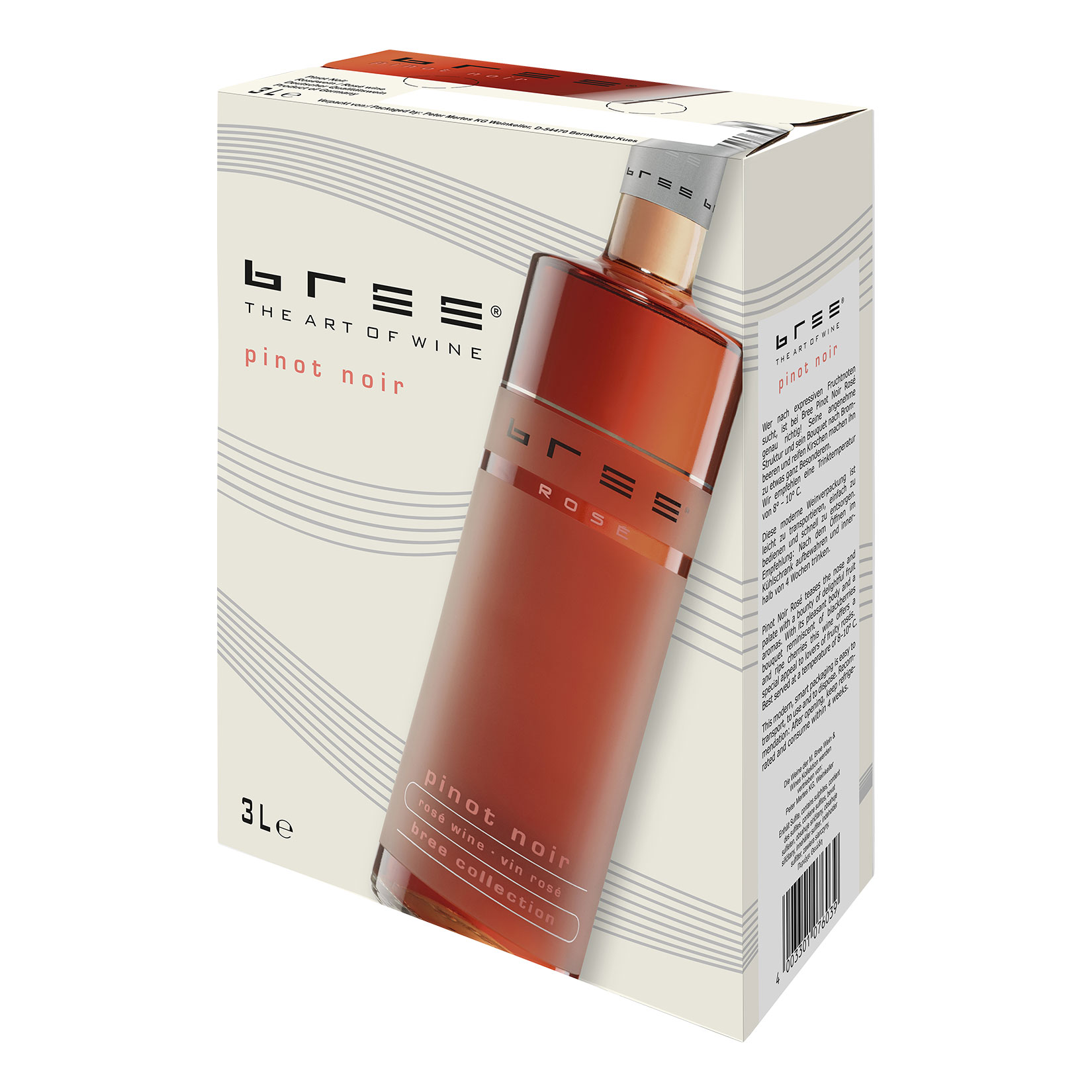 Bree Pinot Noir ros&eacute; 11,0 % vol 3 Liter Bag in Box - Bild 1