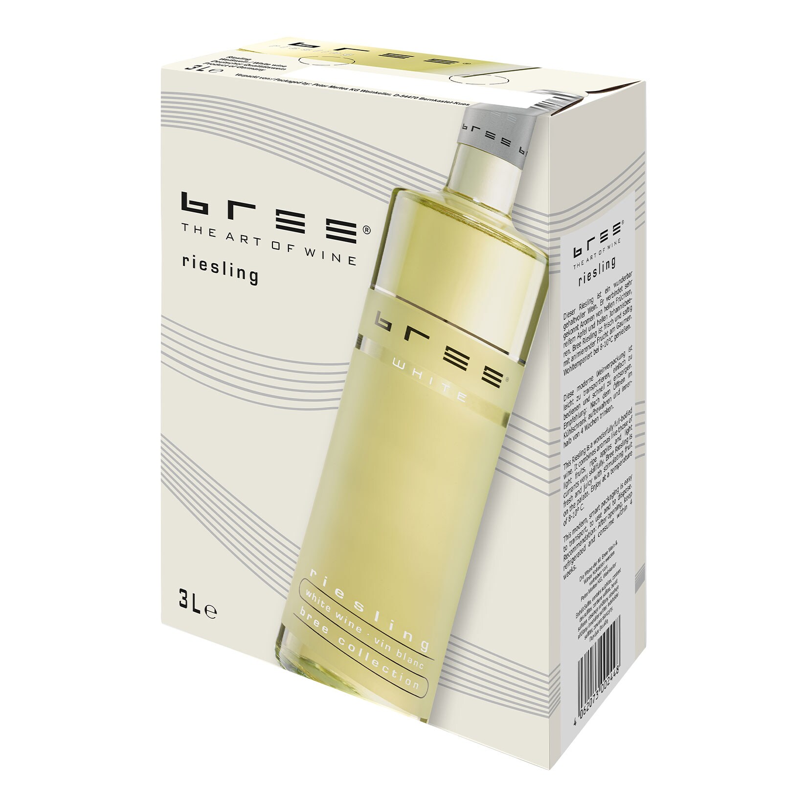 Bree Riesling 10,5 % vol 3 Liter Bag in Box – Inhalt: 2 Flaschen | 04062073002448