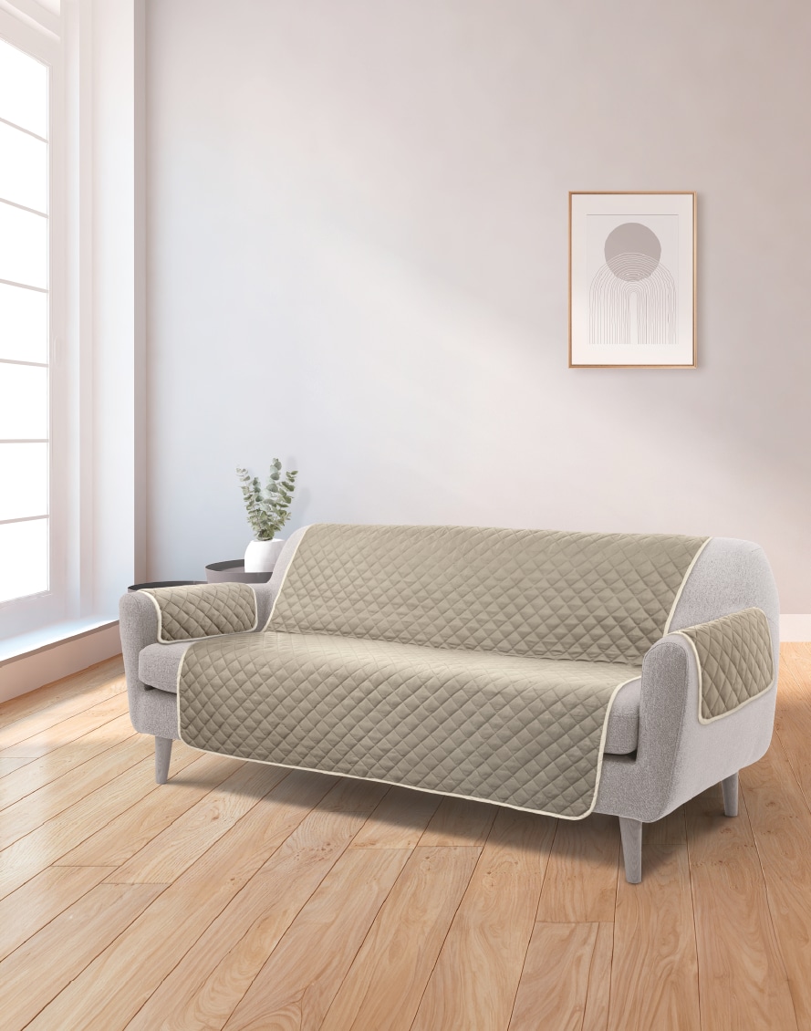 Dekor Sofaschoner - ecru/taupe - 160/191 - Bild 1