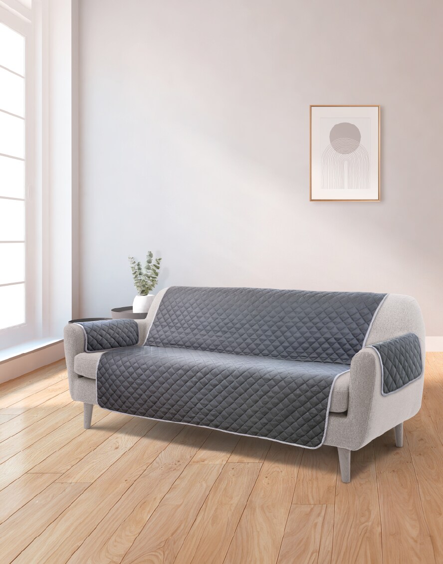 Dekor Sofaschoner - silver/dark grey - 160/191 - Bild 1