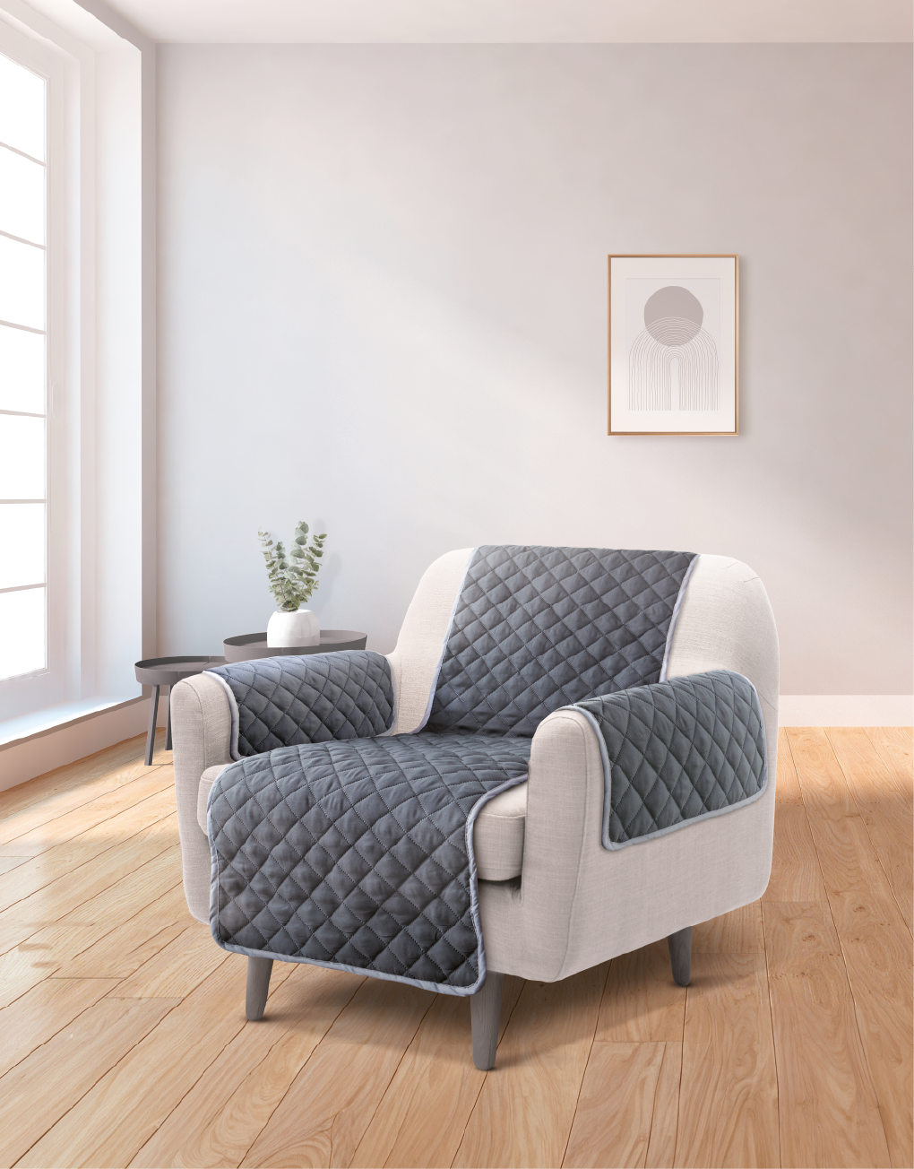 Dekor Sesselschoner - silver/dark grey - Bild 1