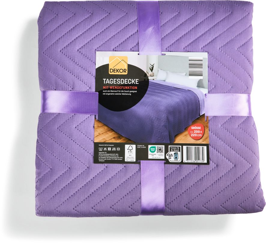 Dekor Tagesdecke - flieder - Bild 1