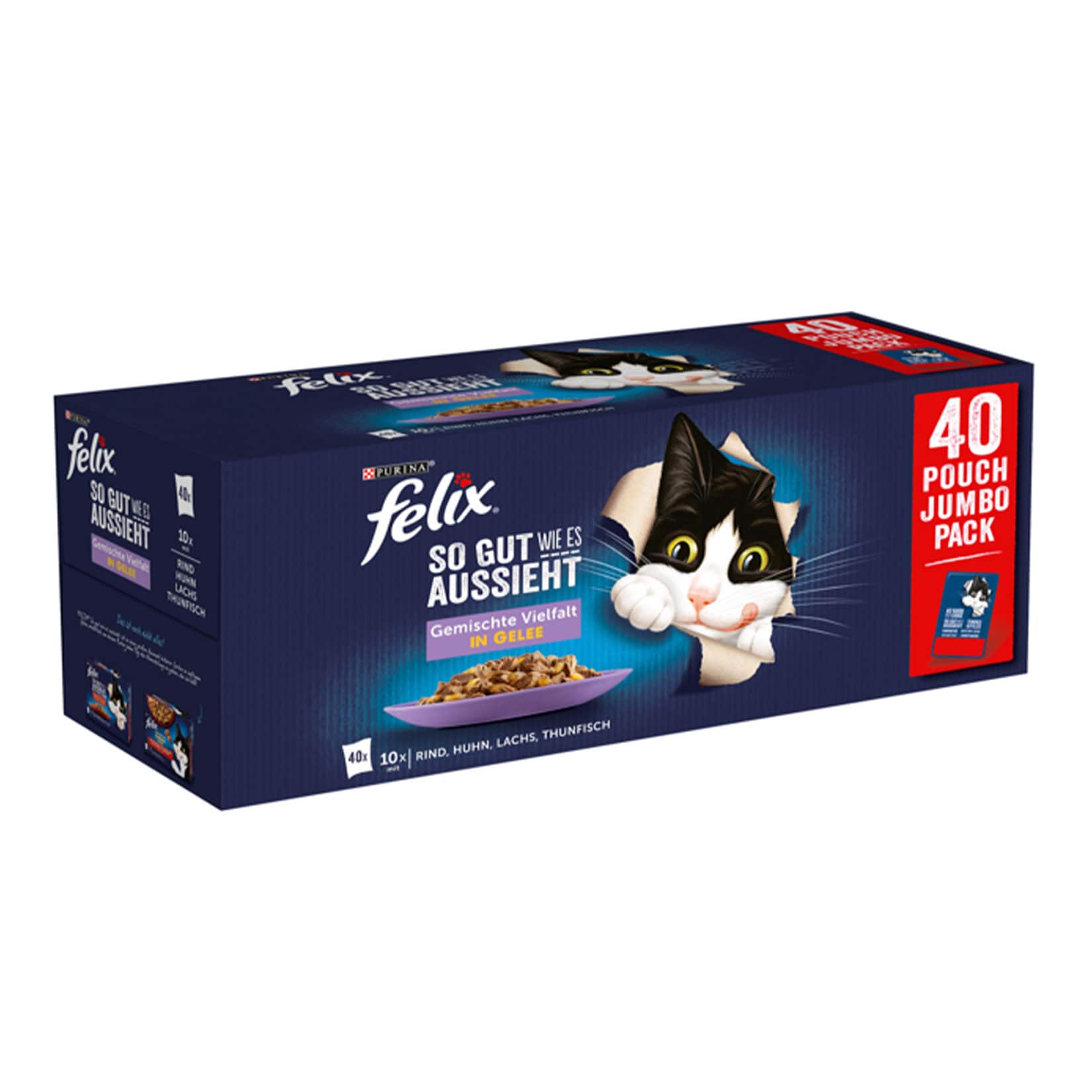 Felix Katzennahrung Gemischte Vielfalt in Gelee 40 x 85 g - Bild 1