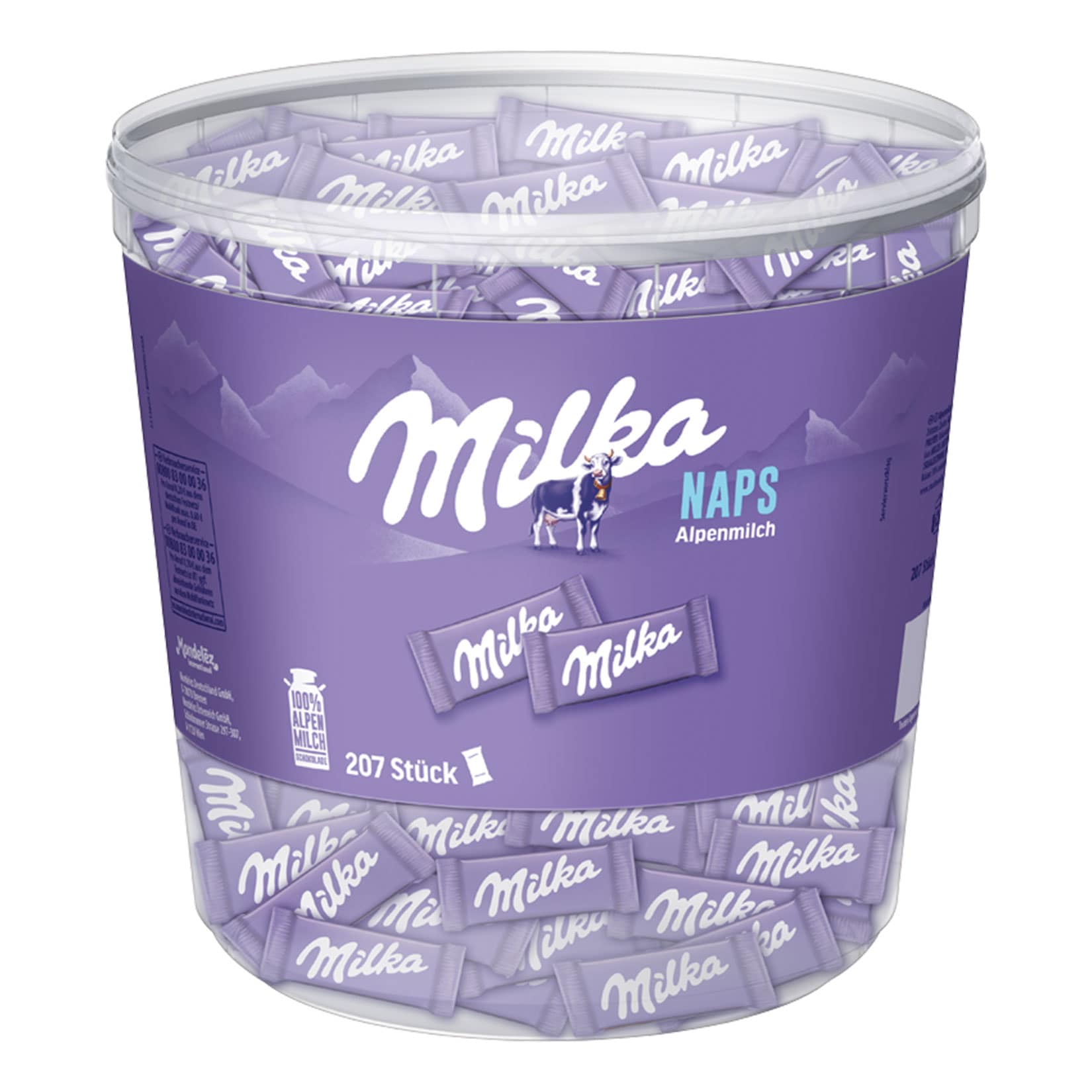 Milka Naps Mini- Schokoladentafeln Alpenmilch 1 kg - Bild 1