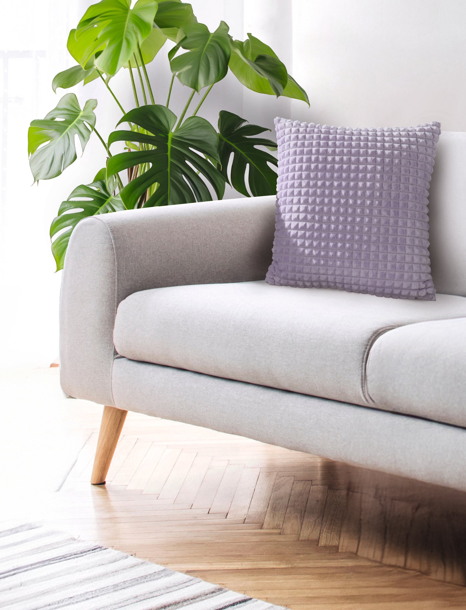 Dekor Dekokissen Waffel - flieder - Bild 1