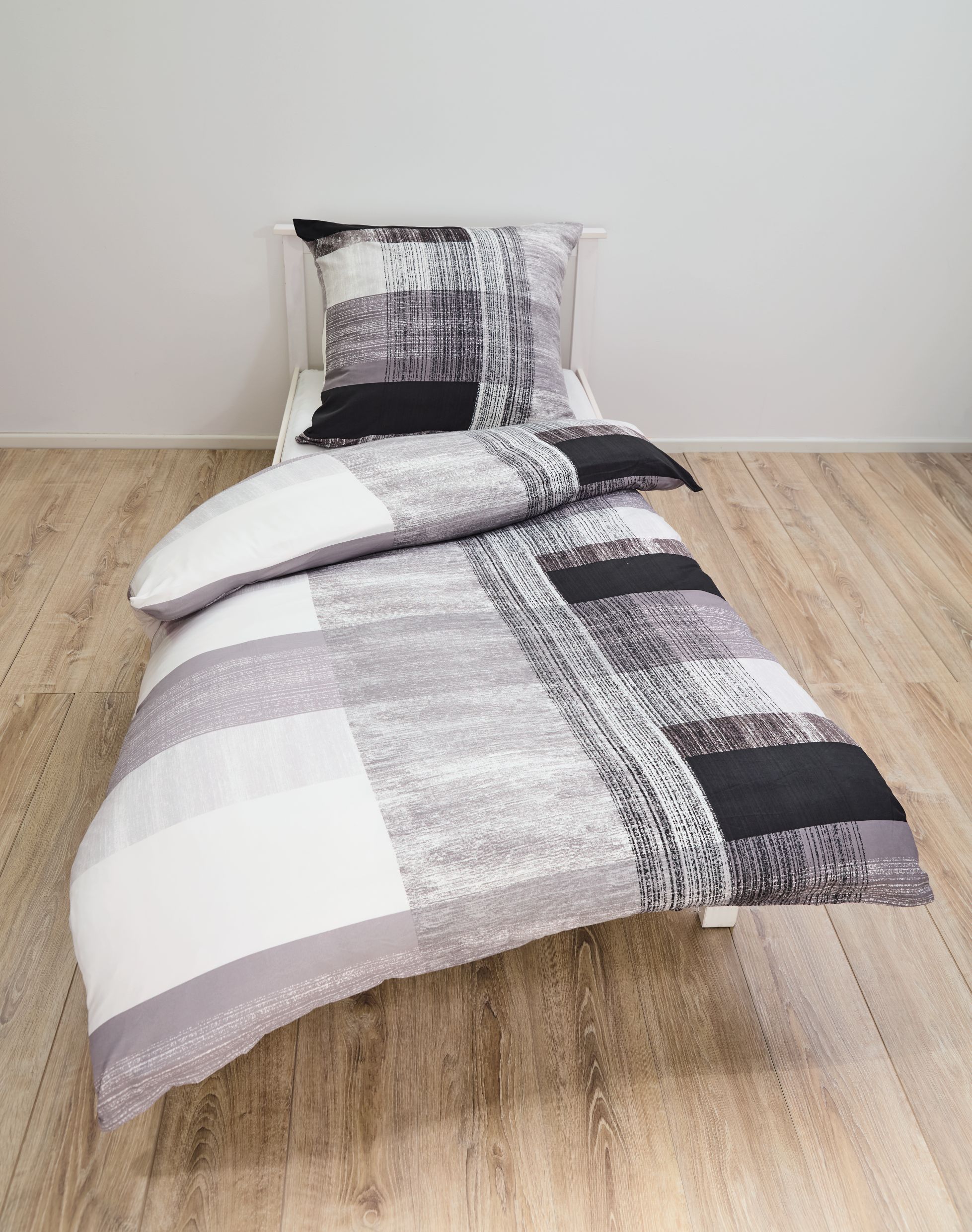 Dekor Bettw&auml;sche &Uuml;G - grau - Bild 1