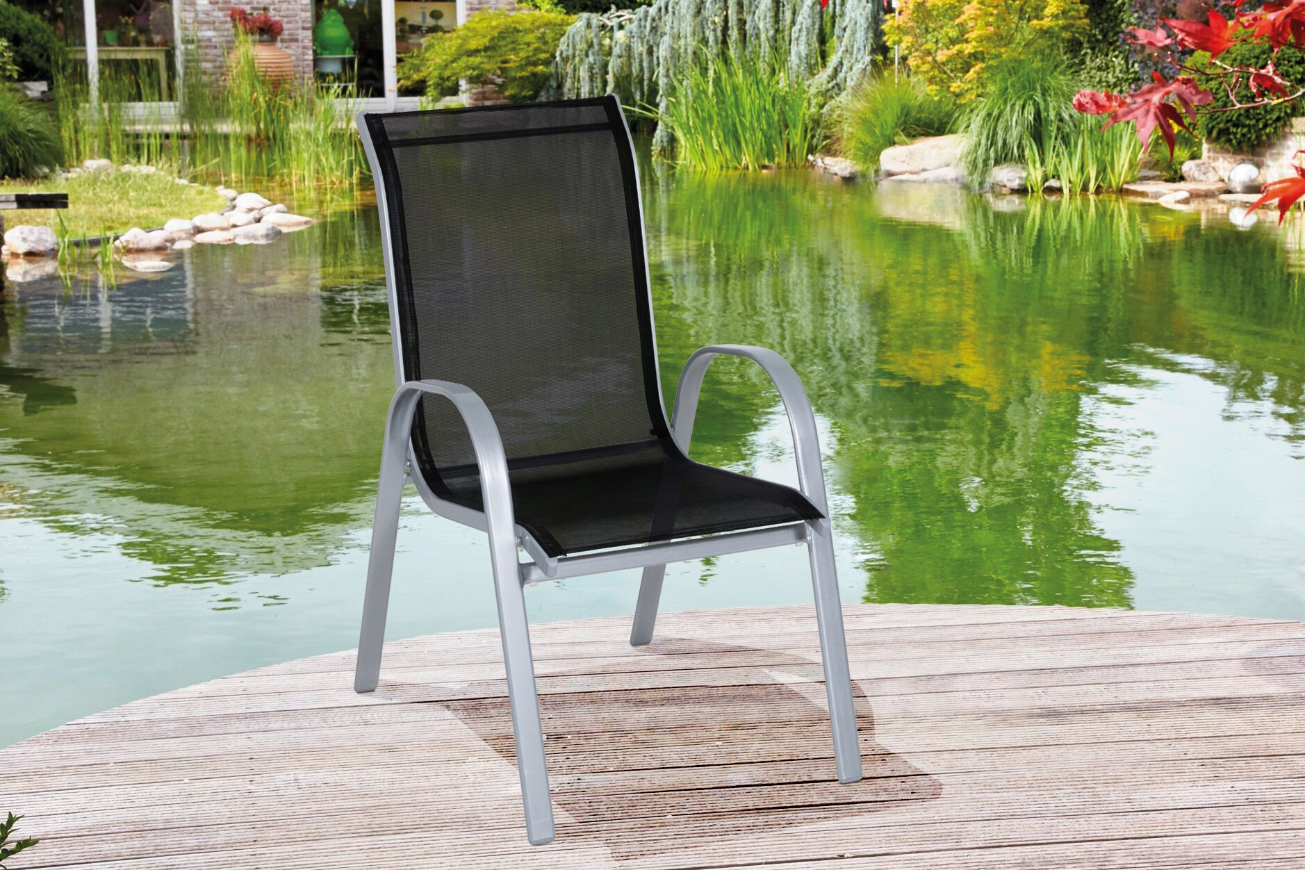 Stapelsessel Dublin, silberfarben - Bild 1