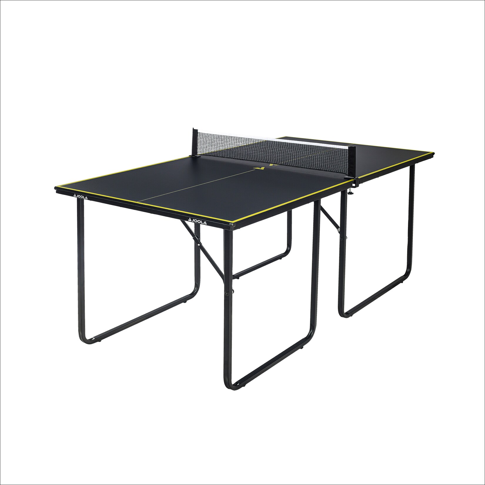 JOOLA Indoor Tischtennisplatte MIDSIZE, klappbarer Tischtennistisch, klein inkl. Tischtennisnetz, dark-grey, 168 x 84 x 76 cm | 04002560191170