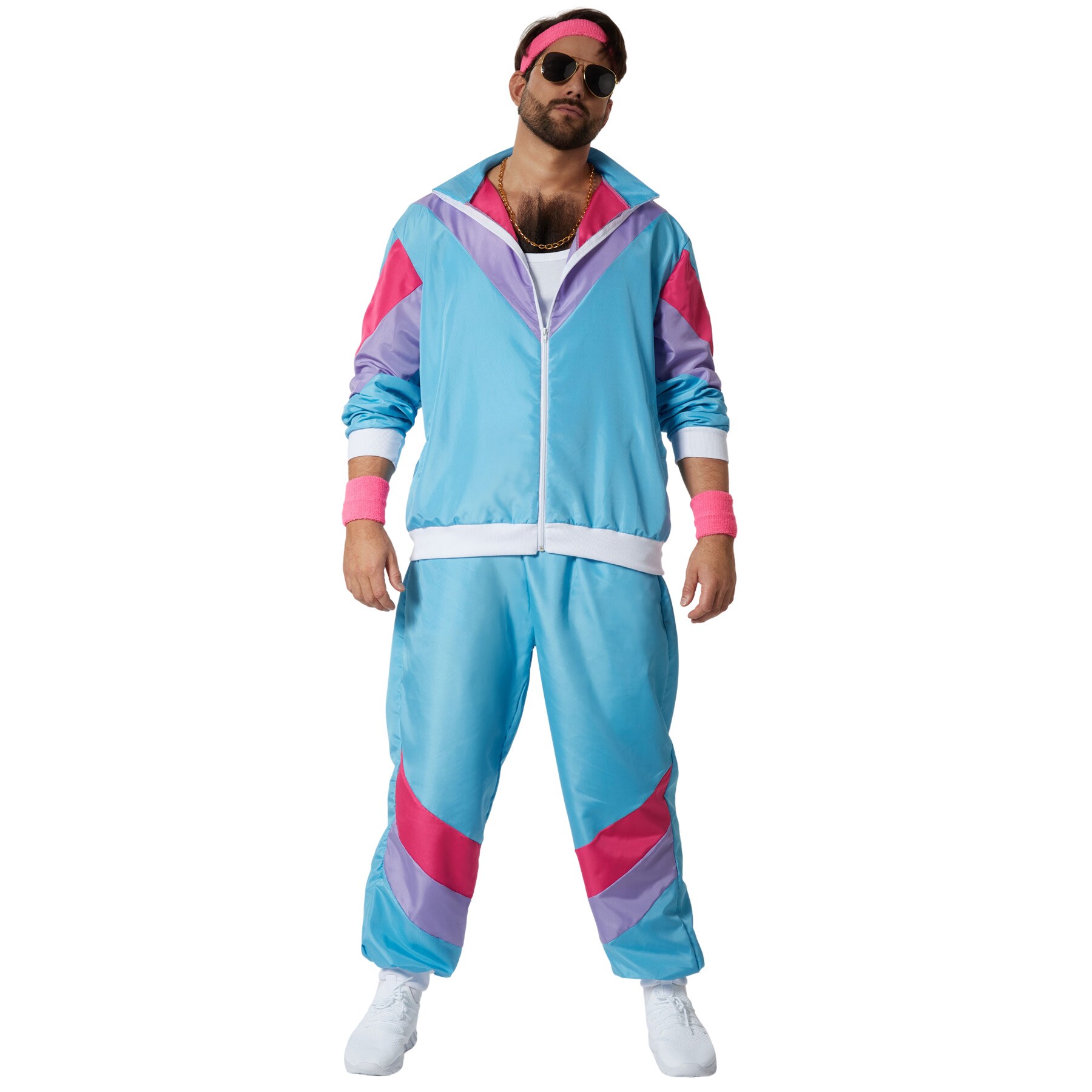 tectake&reg; Herrenkost&uuml;m Retro 80er 90er Jahre Jogginganzug Set - Bild 1