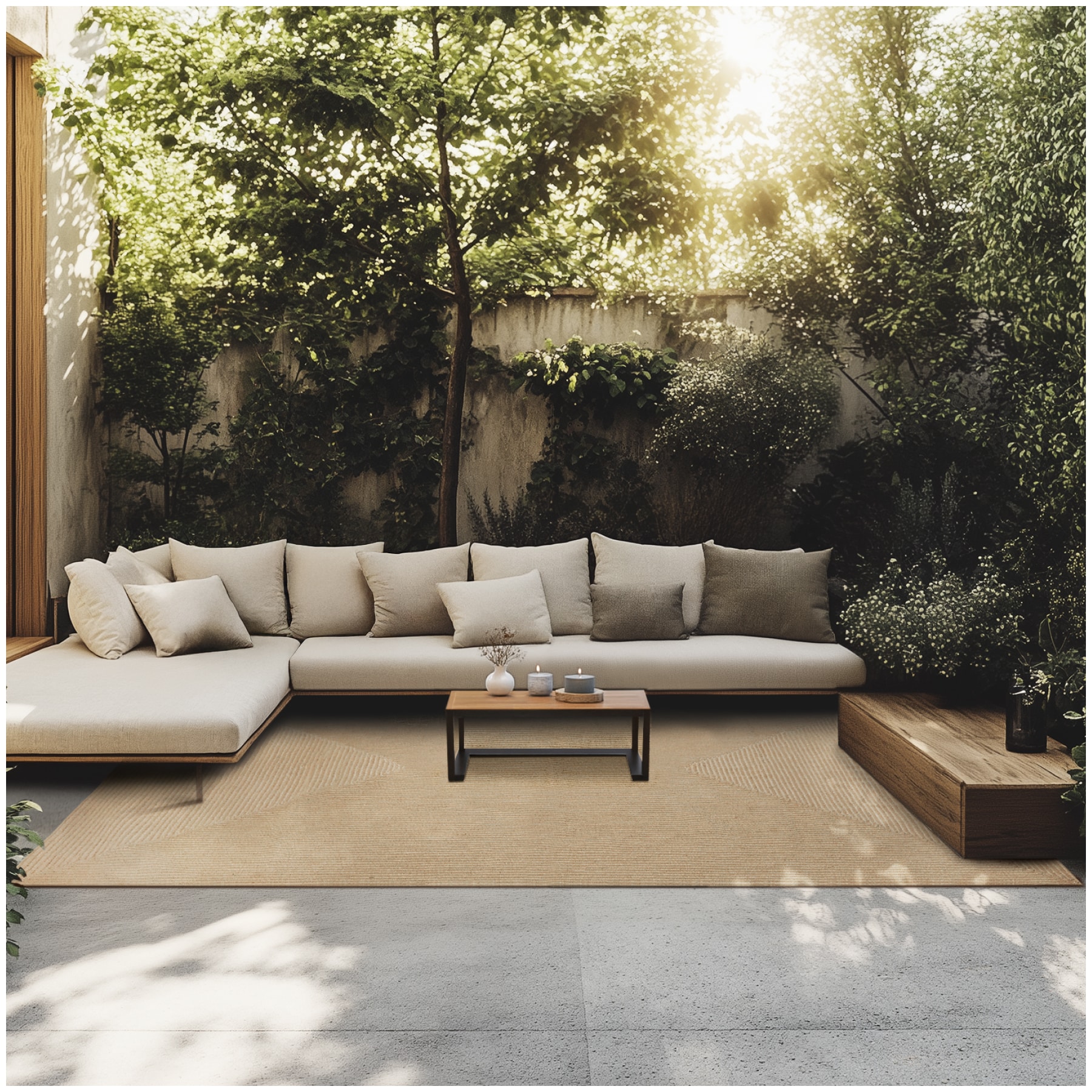 tectake&reg; Geflochtener Teppich, verschiedene Gr&ouml;&szlig;en, aus Jute- und Kunstfasern, strapazierf&auml;hig und pflegeleicht - Bild 1