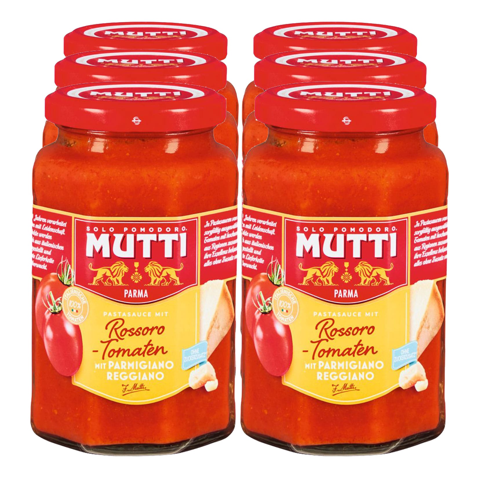 Mutti Parma Pastasauce mit Rossoro Tomaten mit Parmigiano Reggiano 400 g, 6er Pack - Bild 1