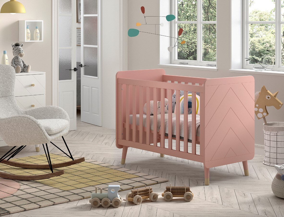 BILLY Babybett LF 60 x 120 cm, m. verst. Lattenrost - versch. Ausf&uuml;hrungen - Rosa - Bild 1