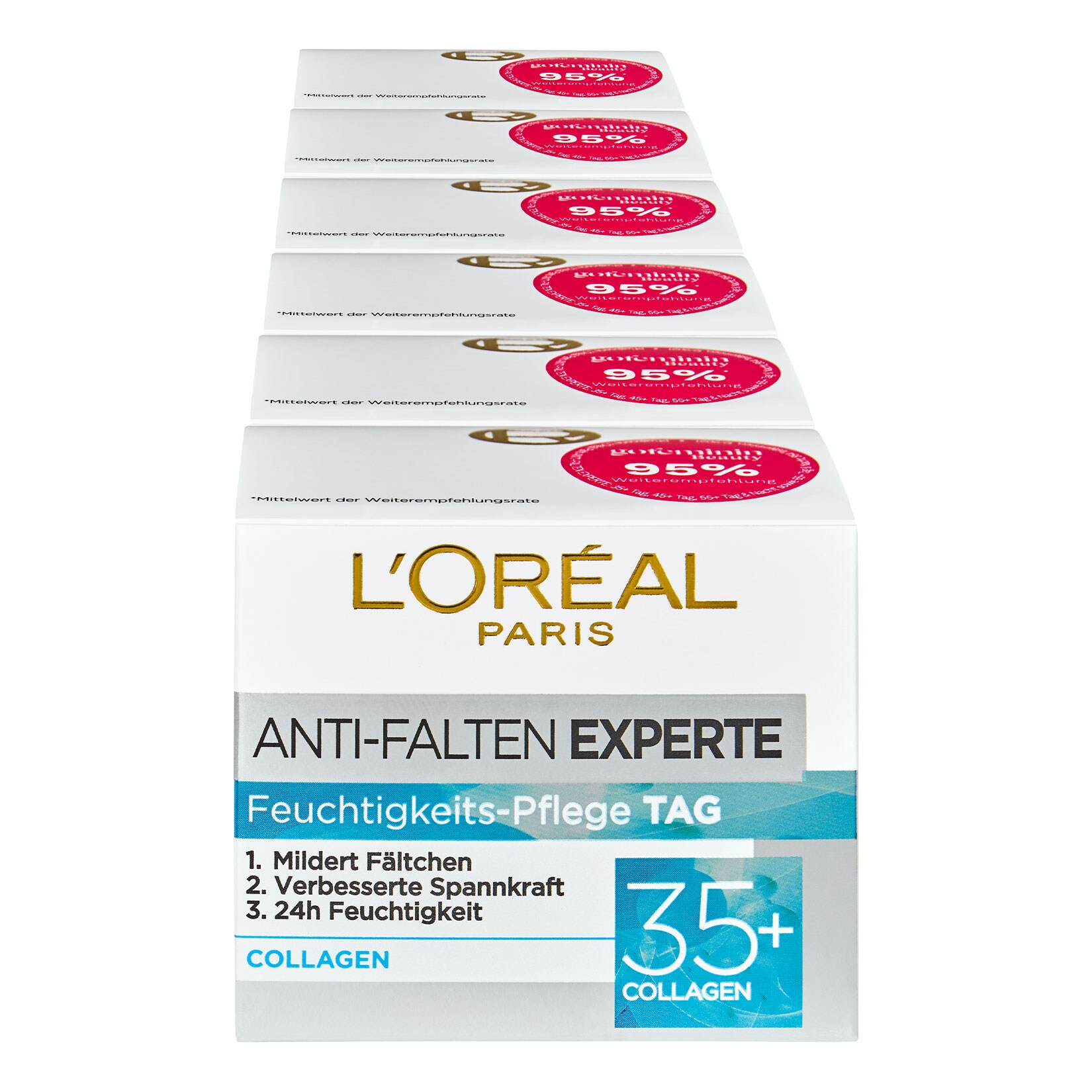 L'Oreal Tagescreme Anti Falten Experte 35+ 50 ml, 6er Pack