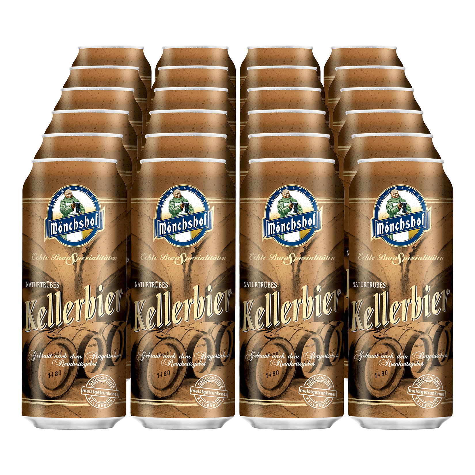 M&ouml;nchshof Kellerbier 5,4 % vol 0,5 Liter Dose, 24er Pack - Bild 1