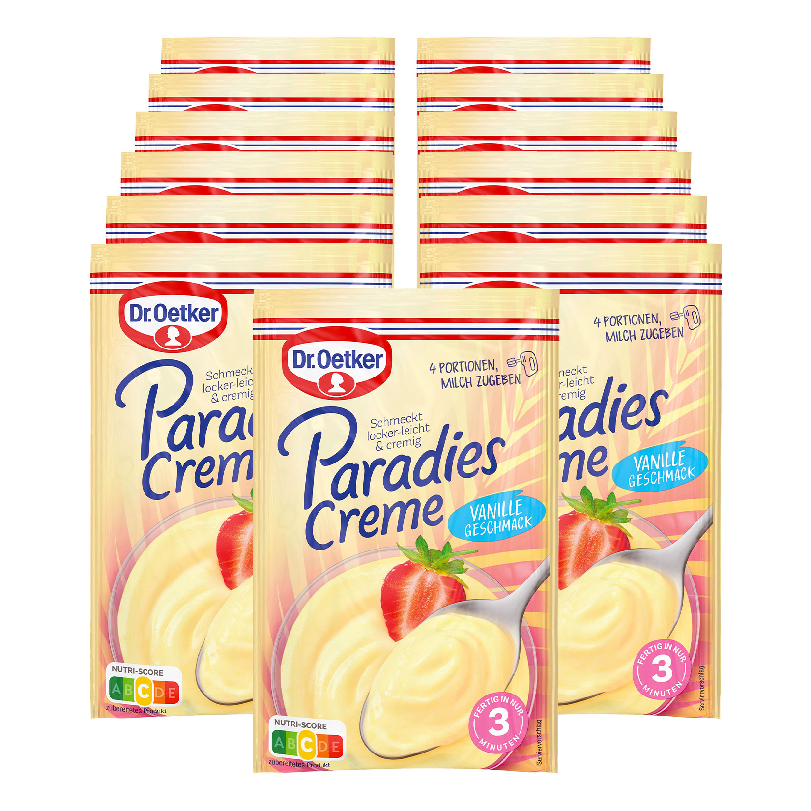 Dr. Oetker Paradies-Creme Vanille f&uuml;r 300 ml Milch, 13er Pack - Bild 1