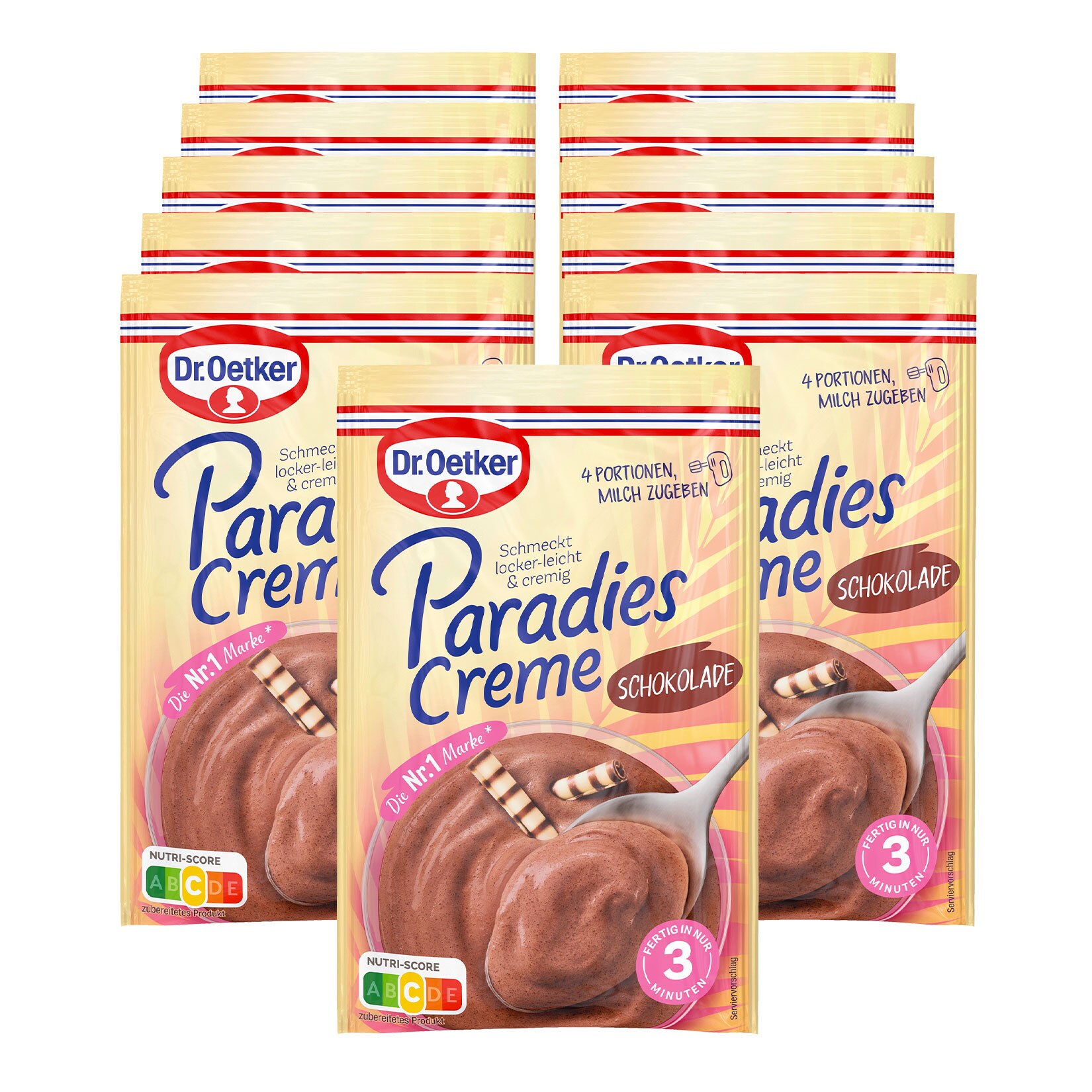 Dr. Oetker Paradies Creme Schoko für 300 ml Milch, 11er Pack | 04000521465032