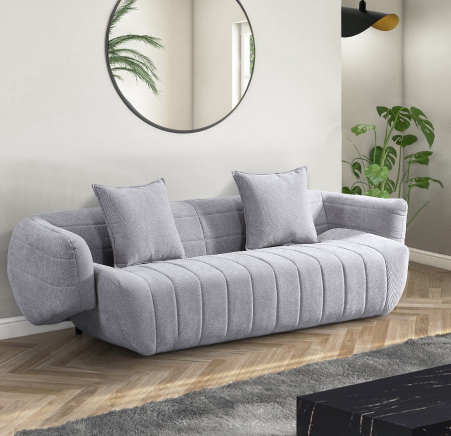 HOME DELUXE Komfort Sofa NORANA - 234 x 80 x103 cm Grau - Bild 1