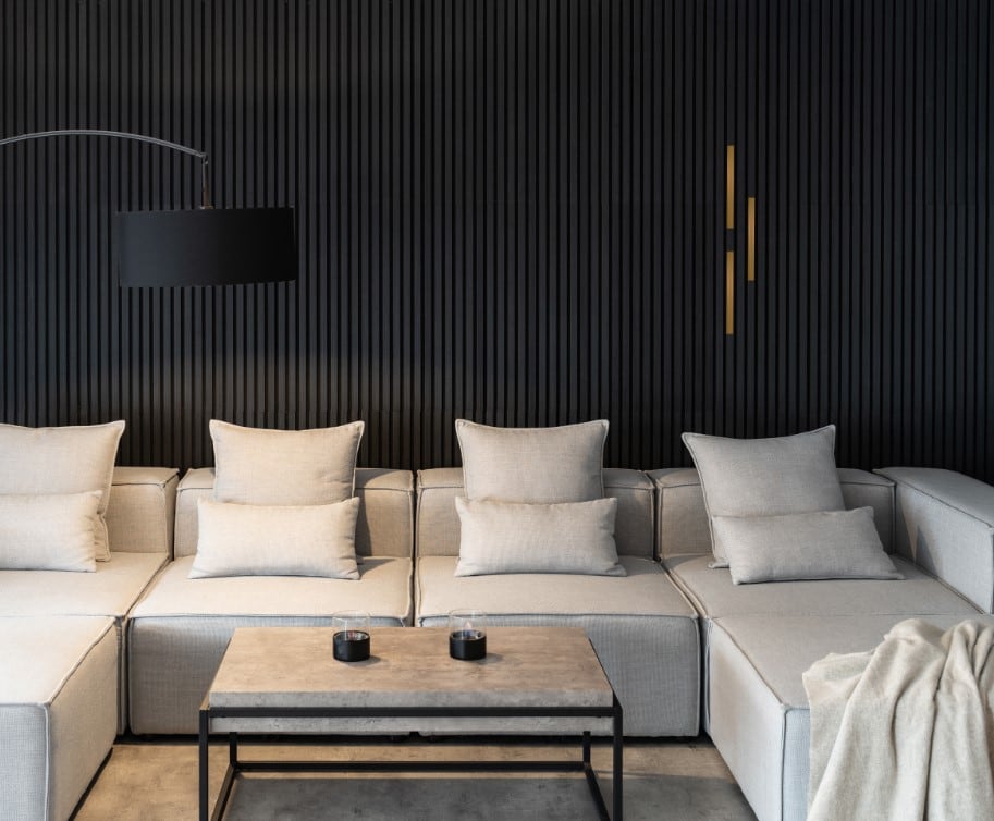 Dekoleiste f&uuml;r Akustikpaneel FIRE &ndash; 3er Set Gold 30 cm - Bild 1