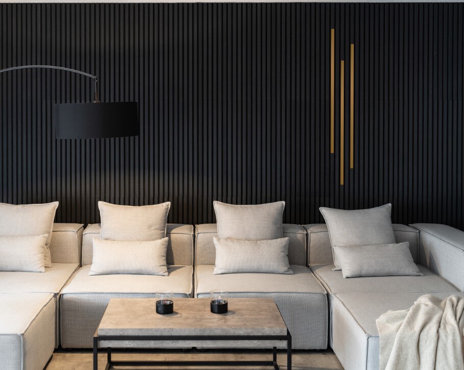 Dekoleiste für Akustikpaneel FIRE – 3er Set Gold 110 cm | 04058166319012