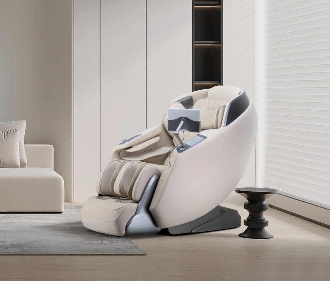 Massagesessel ALVINA mit Premium Webstoffpolsterung - Beige - Bild 1