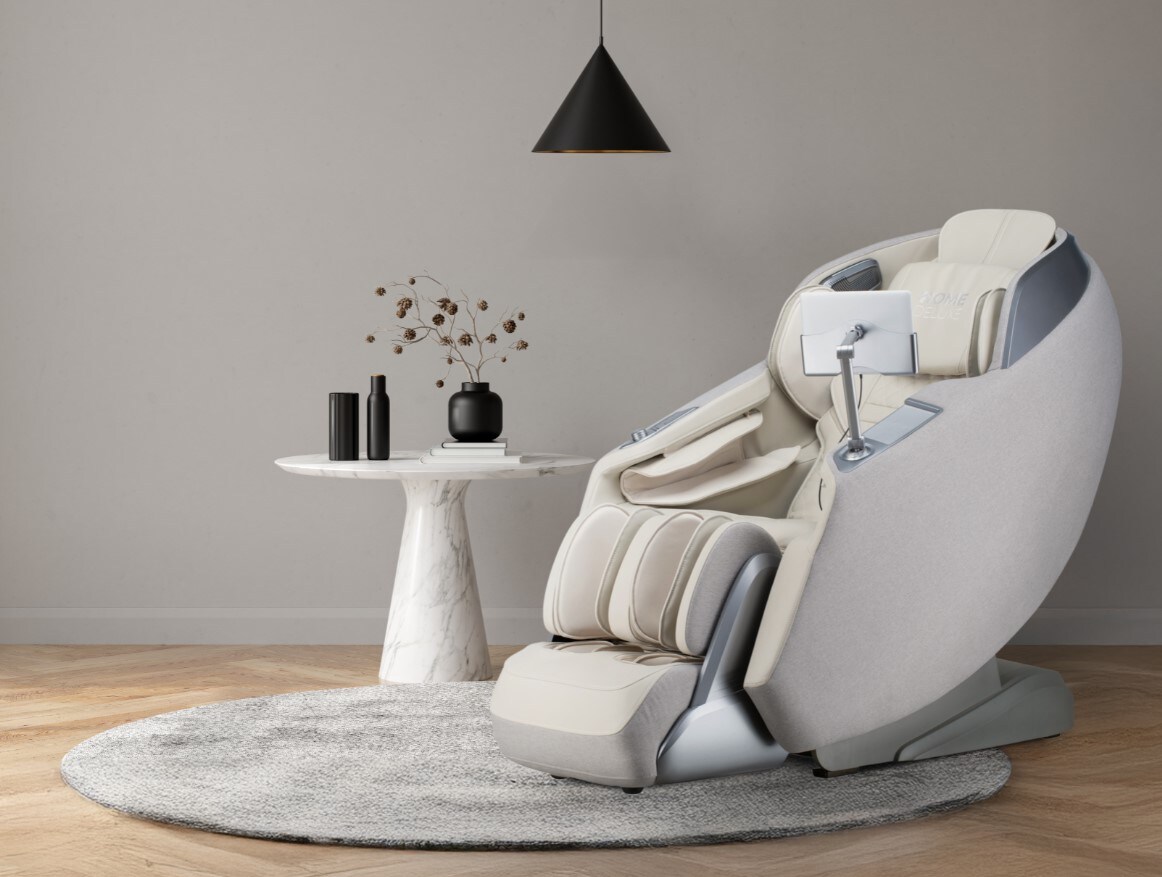 Massagesessel ALVINA mit Premium Webstoffpolsterung- Grau