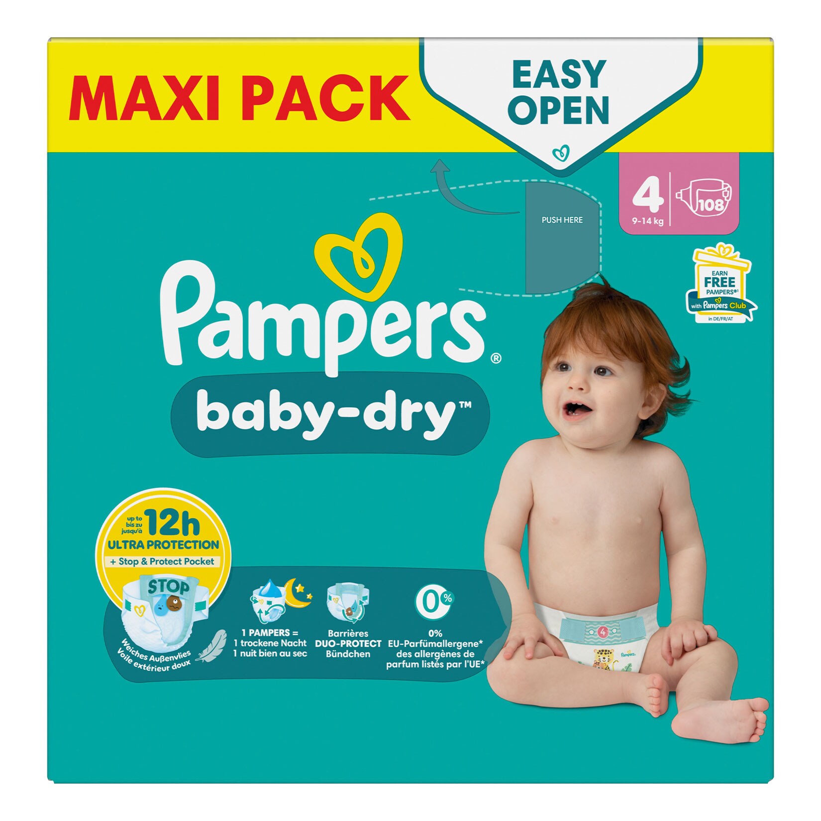 Pampers Baby Dry Windeln Maxipack Gr. 4 108 St&uuml;ck - Bild 1