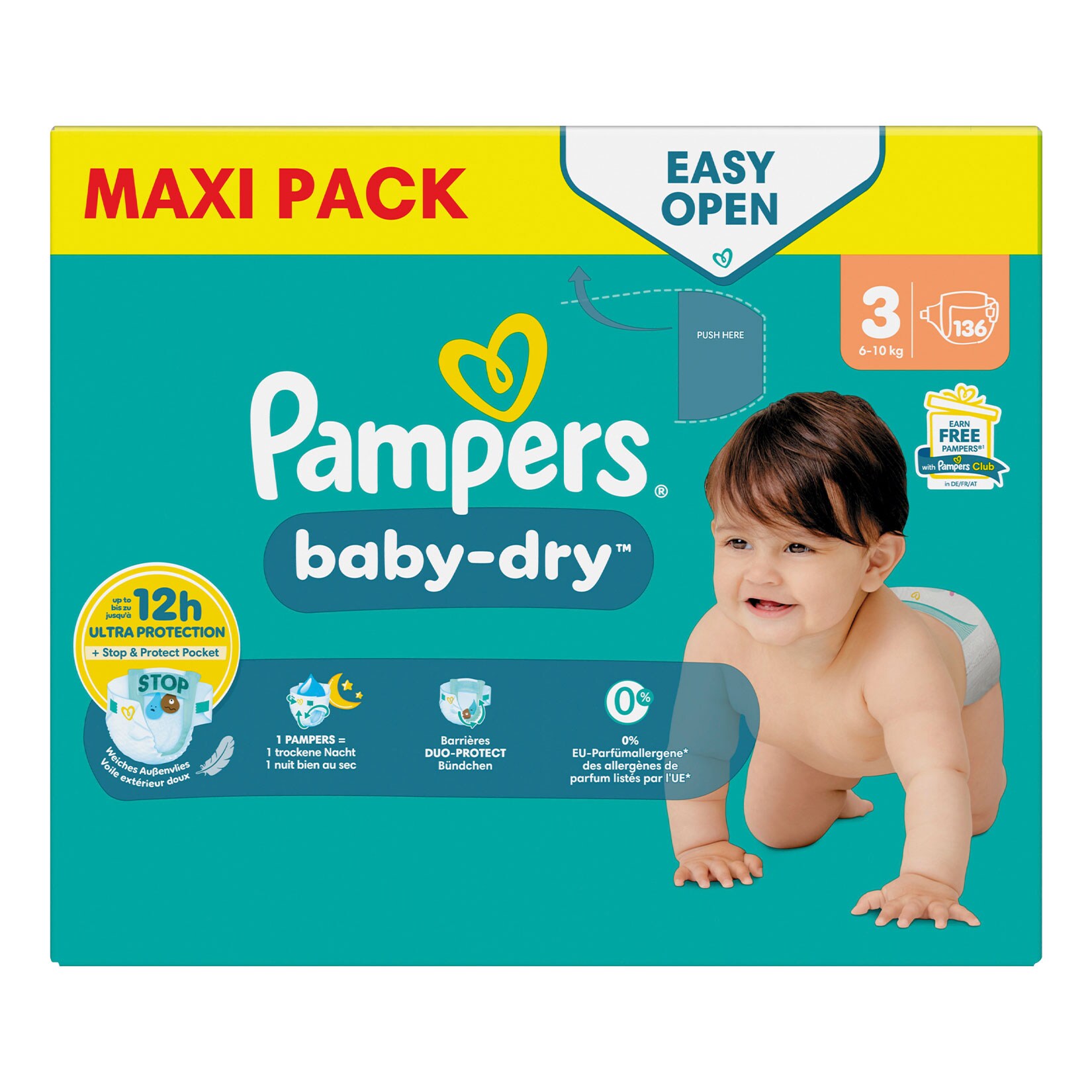 Pampers Baby Dry Windeln Maxipack Gr. 3 136 St&uuml;ck - Bild 1