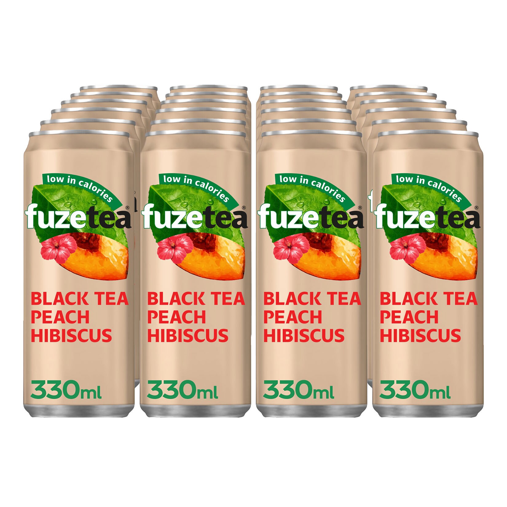 Fuzetea Black Tea Peach Hibiscus 0,33 Liter Dose, 24er Pack | 05449000239891