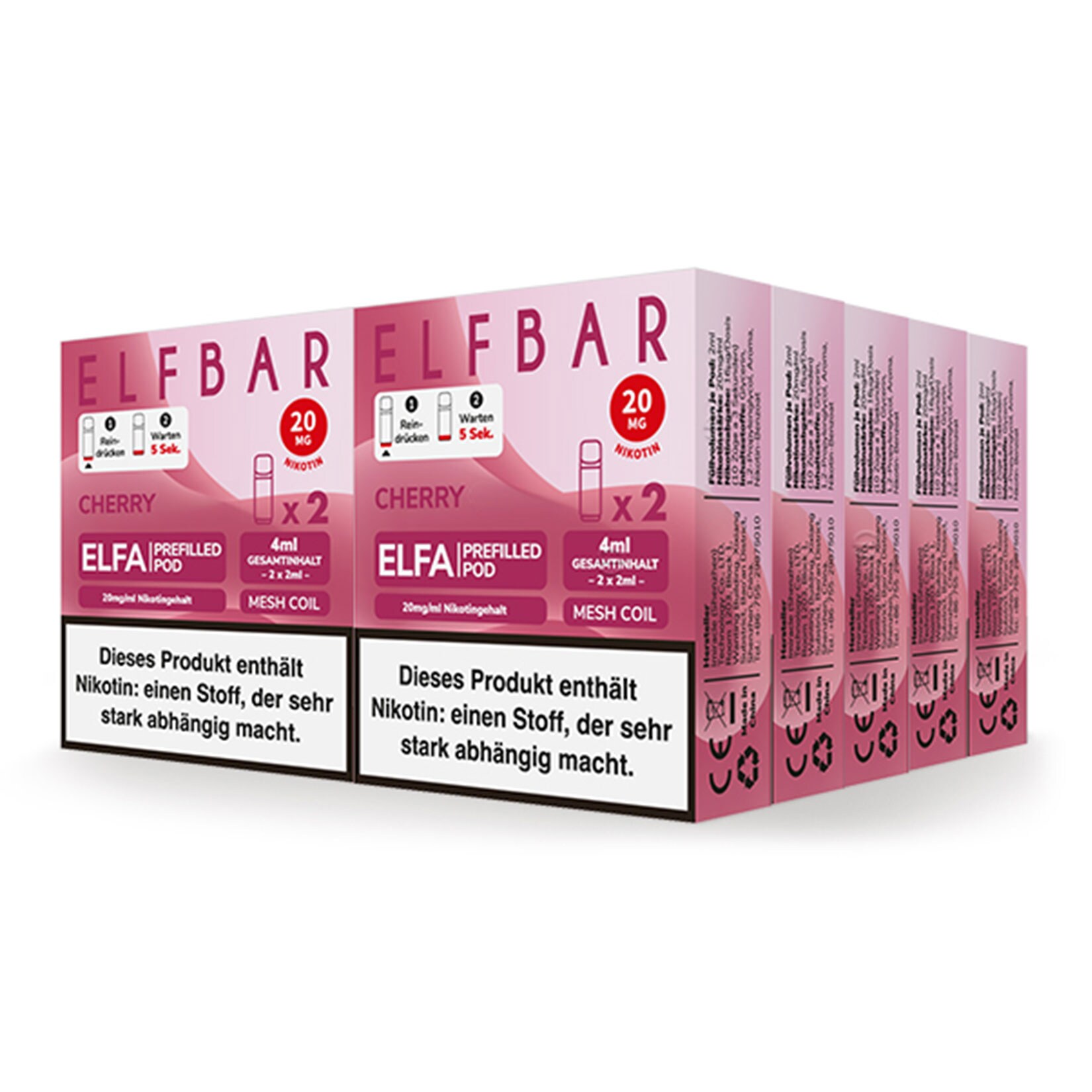 Elf Bar ELFA Prefilled Pod x 2 - Cherry Candy 2.0% , 10er Pack - Bild 1