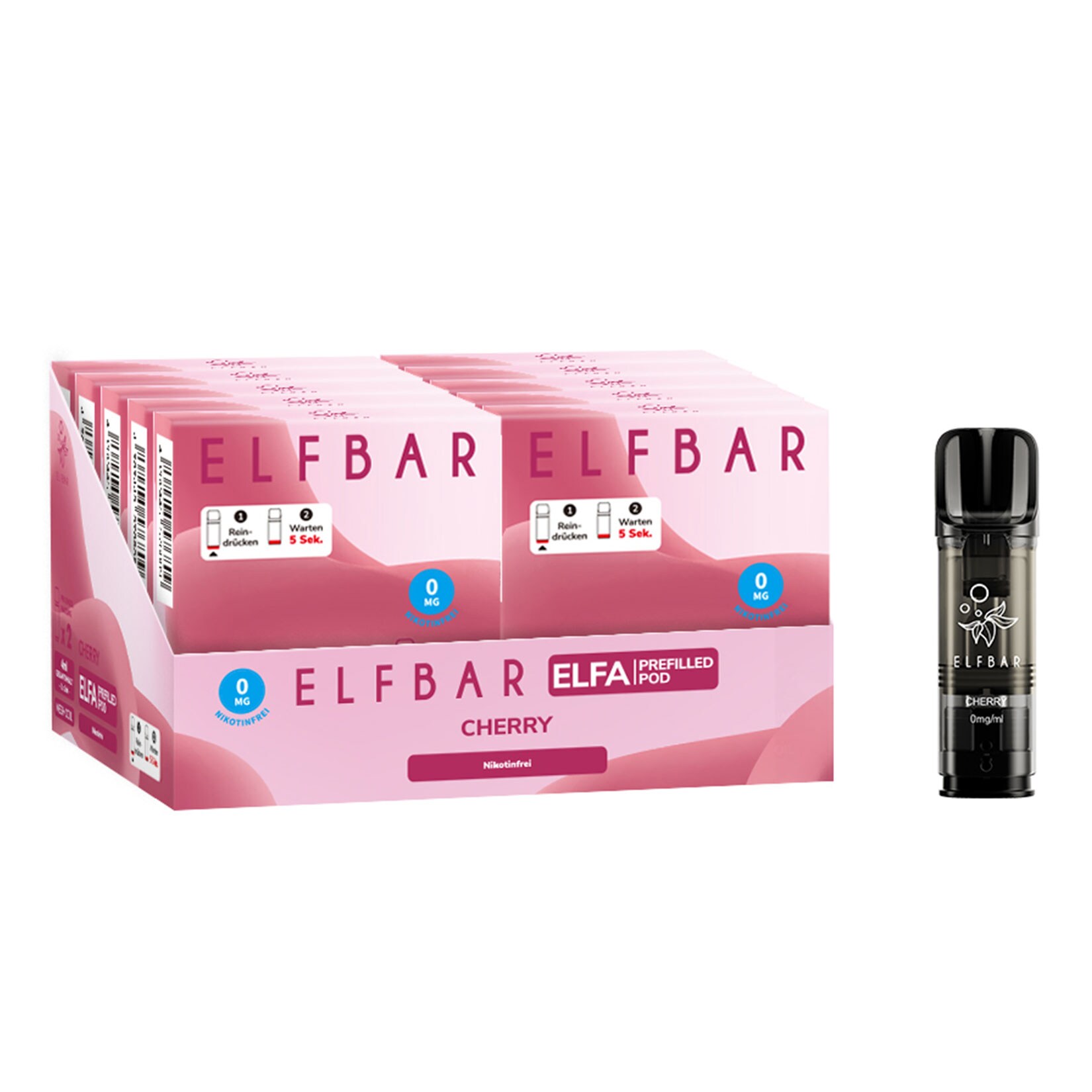 Elf Bar ELFA Prefilled Pod x 2 - Cherry 0.0% , 10er Pack - Bild 1