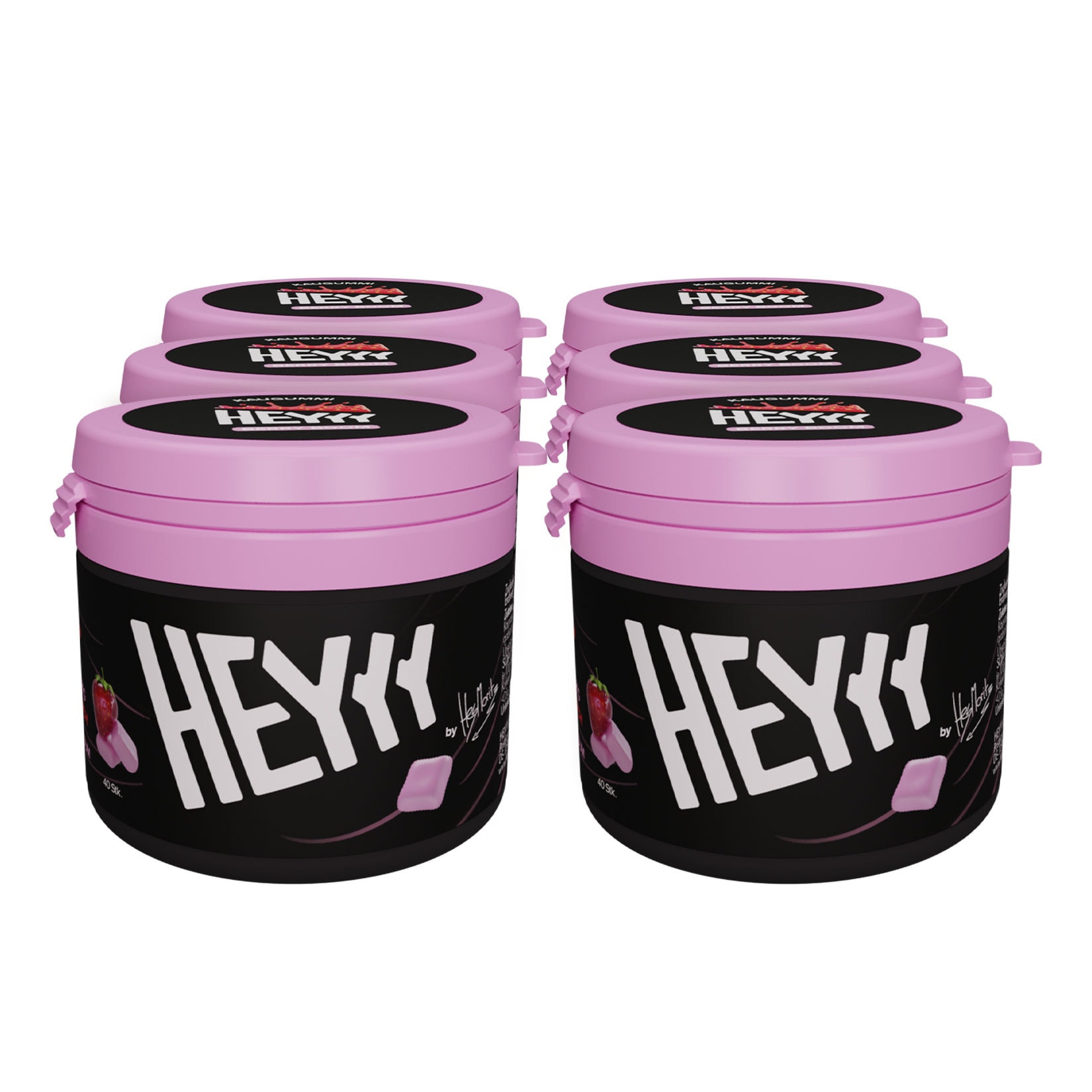 HEYYY Berry Boom Gum 68 g, 6er Pack - Bild 1