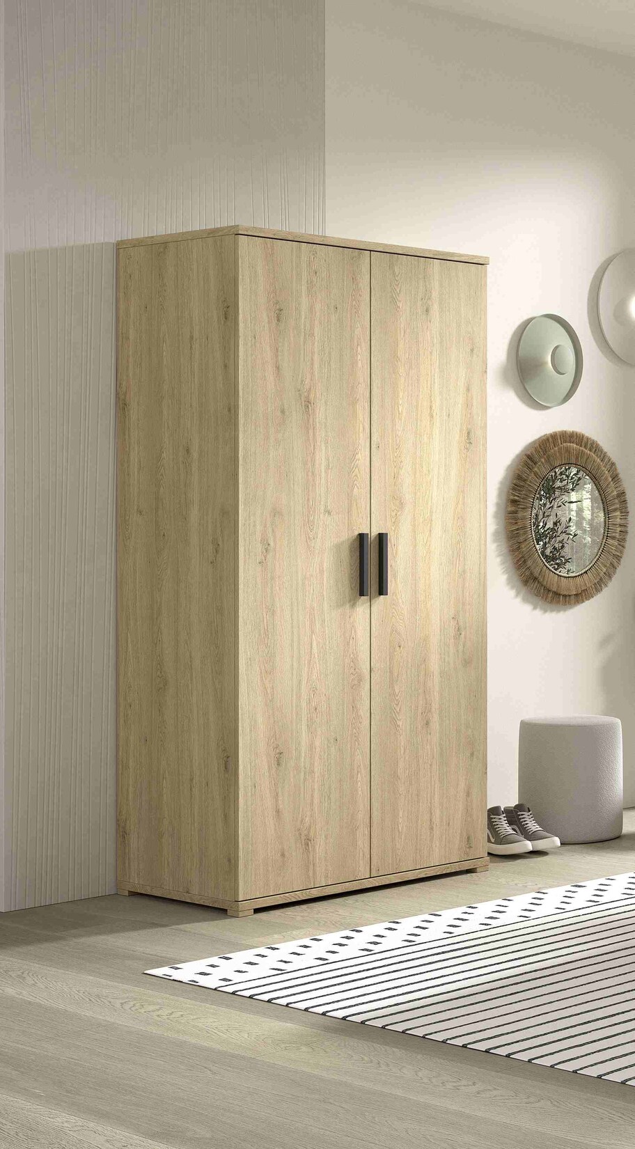 SAM Kleiderschrank 2-trg., Ausf. Eiche Melamin Dekor | 05420070244152